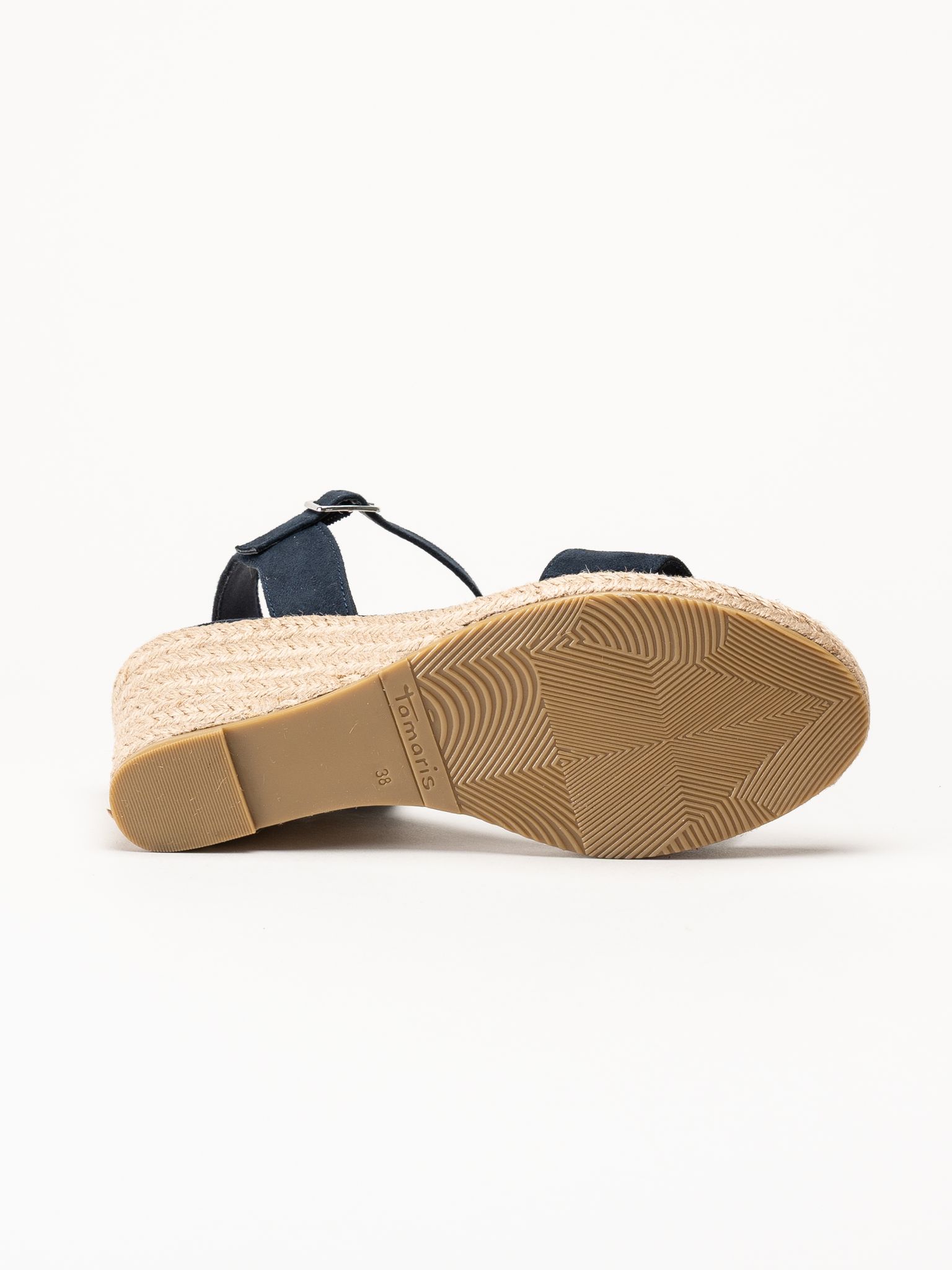 Tamaris - Blå espadrillos med kilklack