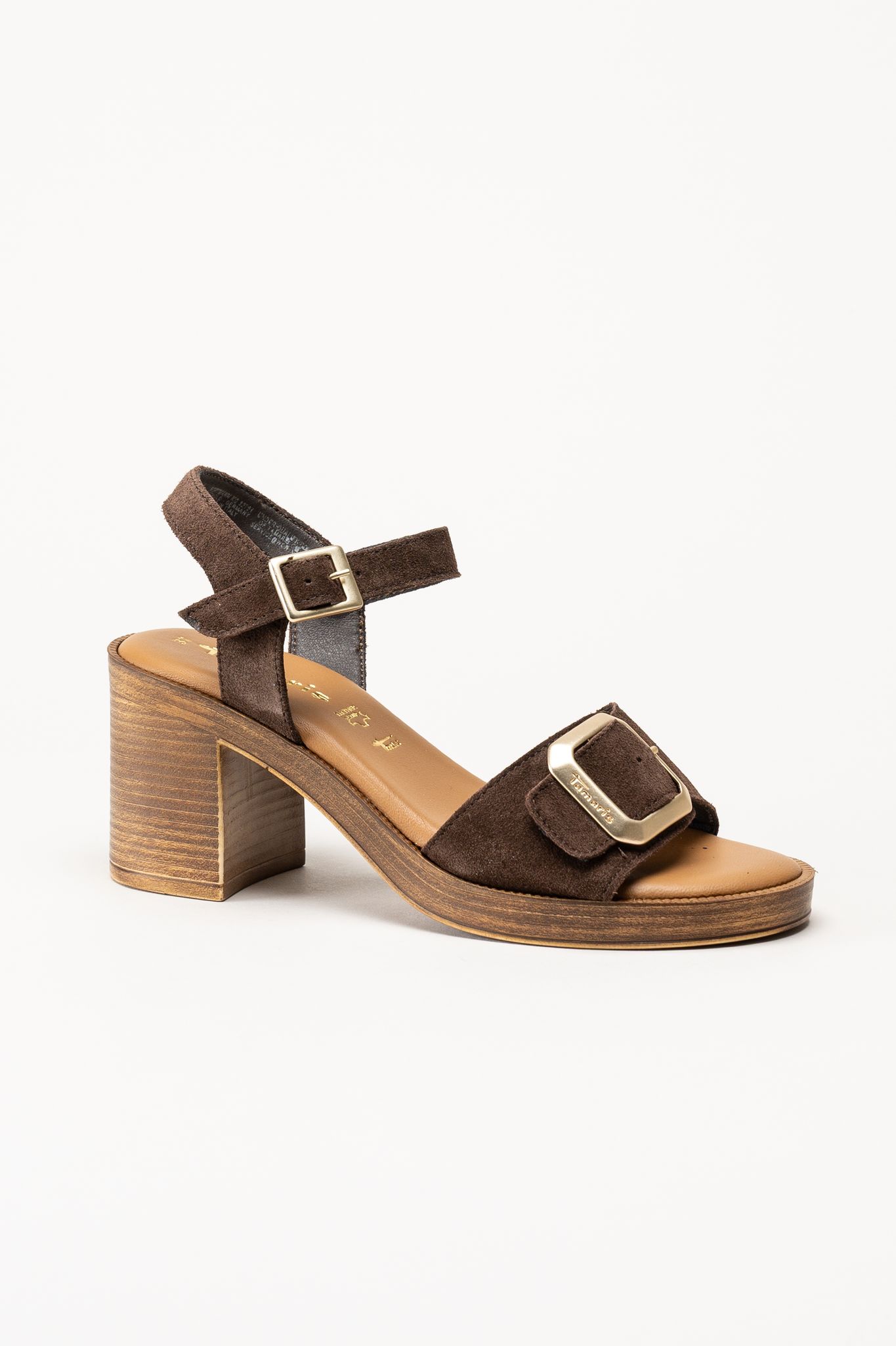 Tamaris - Mörkbruna sandaletter
