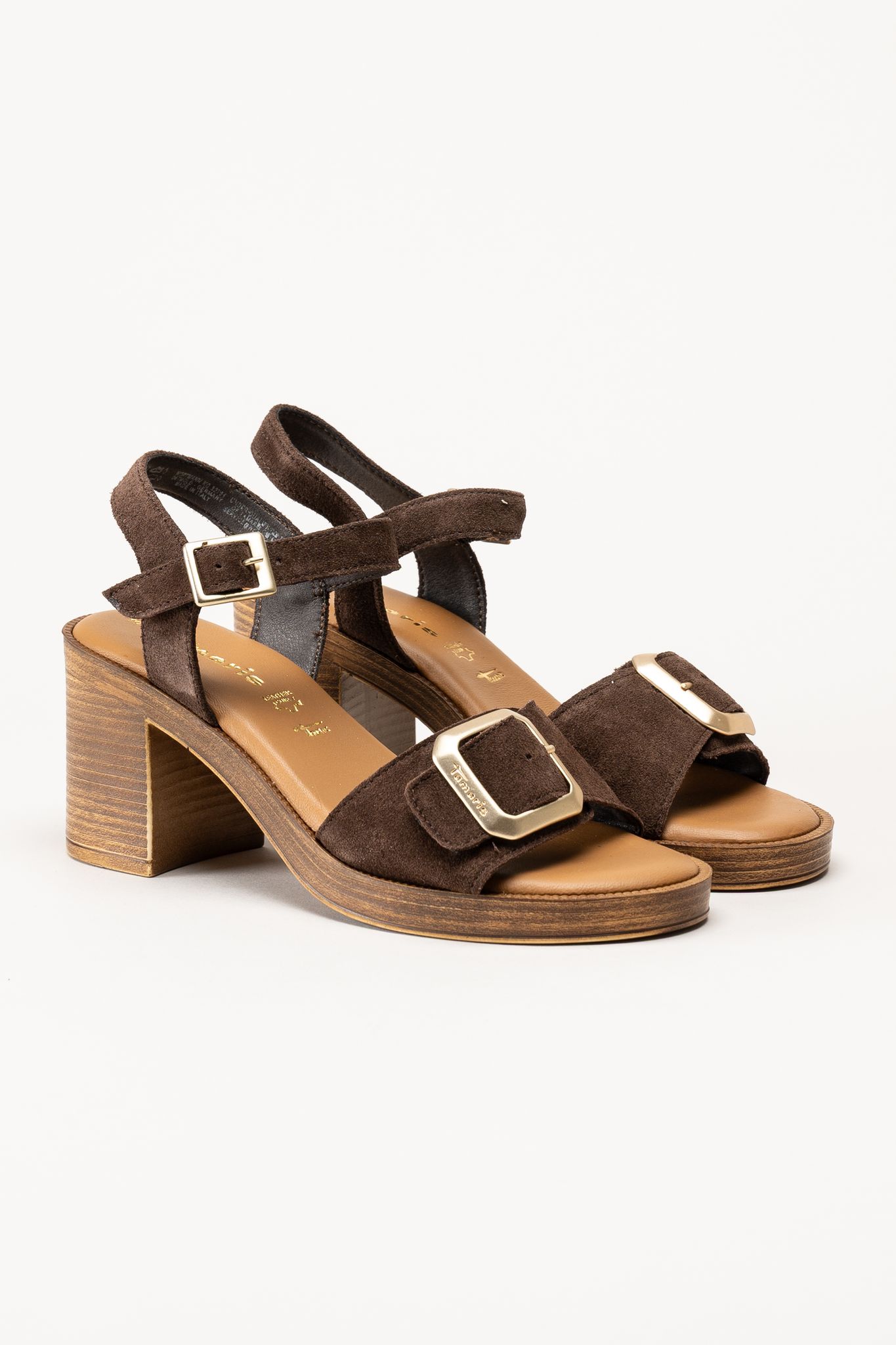 Tamaris - Mörkbruna sandaletter