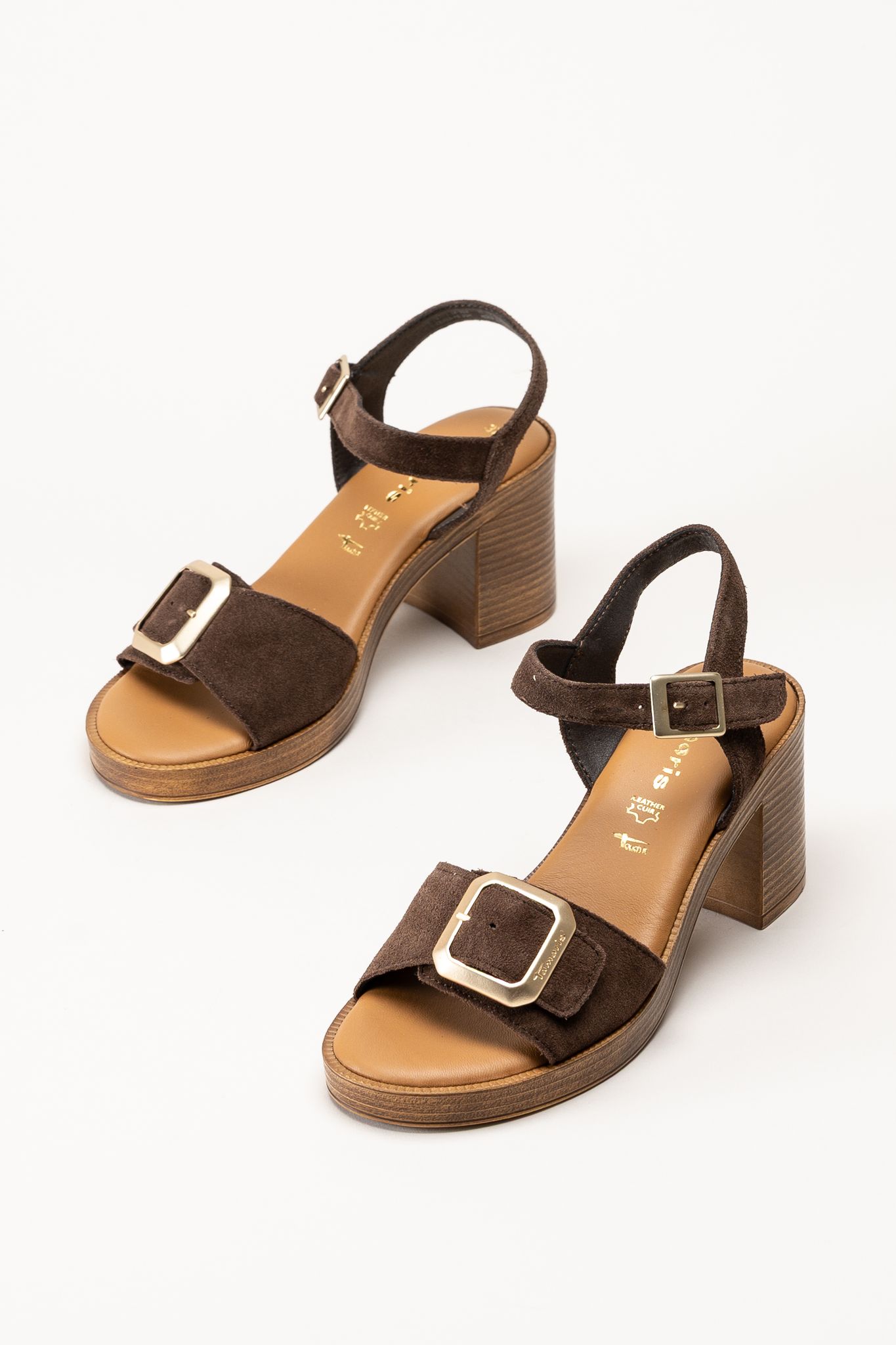 Tamaris - Mörkbruna sandaletter