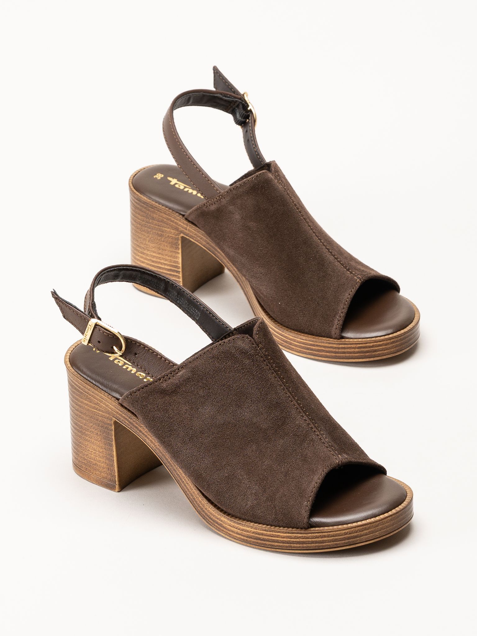 Tamaris - Mörkbruna sandaletter