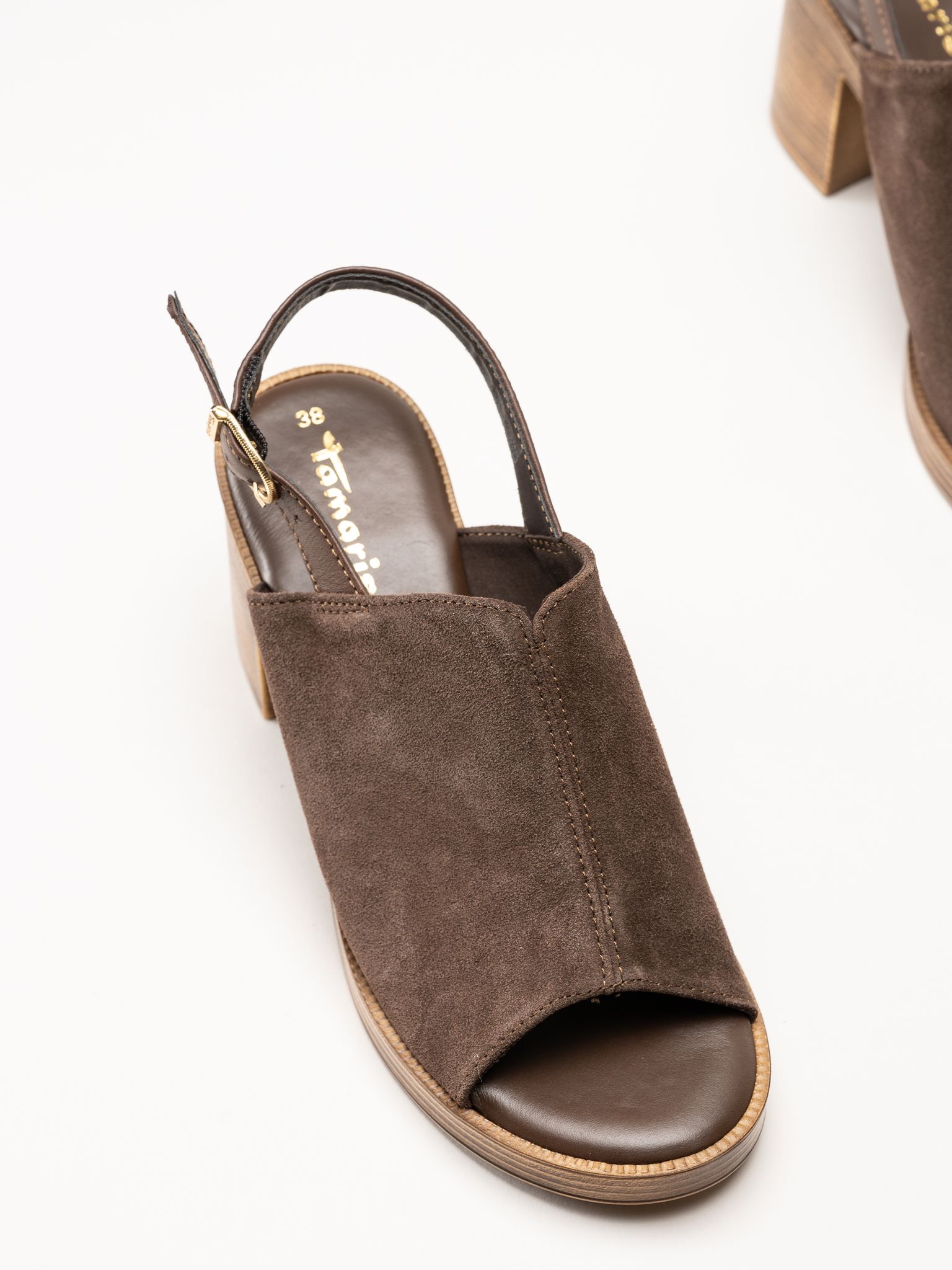 Tamaris - Mörkbruna sandaletter