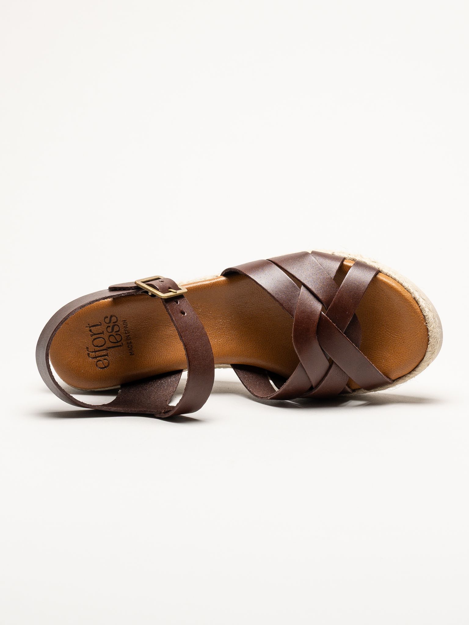 Effortless - Vaquetilla - Mörkbruna sandaletter