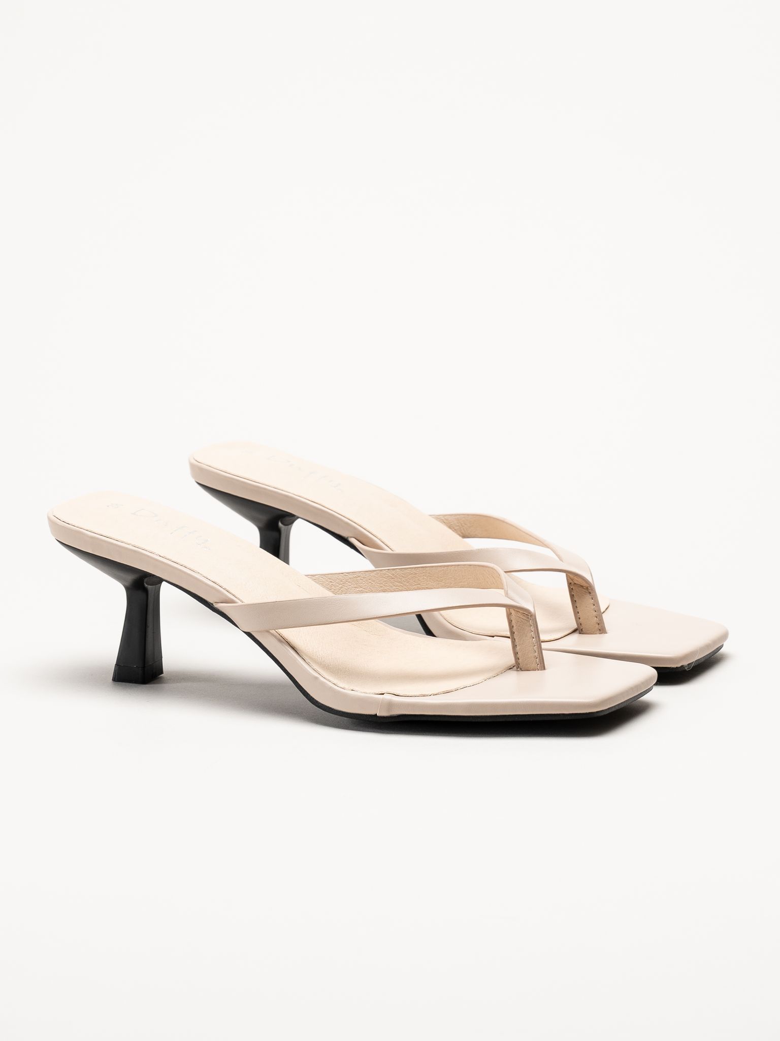 Duffy - Beige mules med tårem
