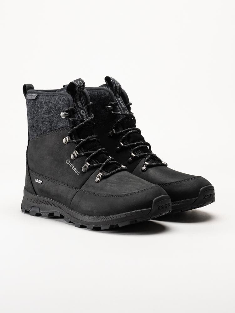 Icebug - Adak Wool Wmns Michelin - Svarta vinterkängor i nubuck