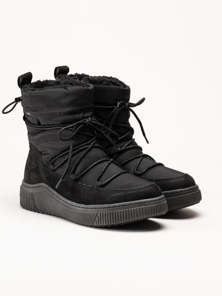 Tamaris Wide - Svarta varmfodrade boots