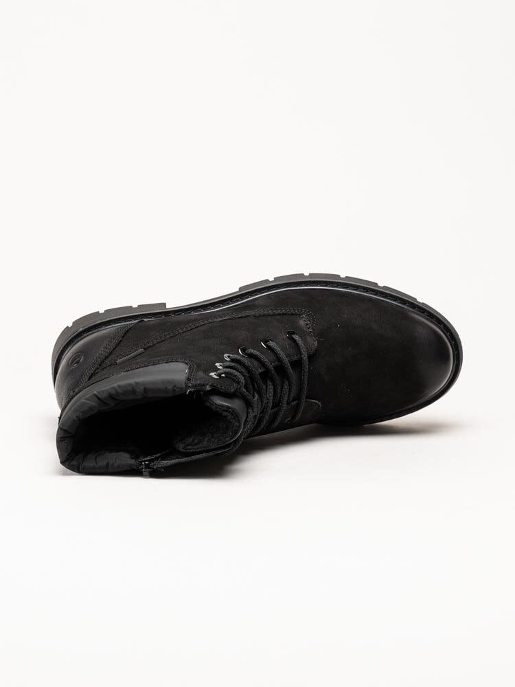 Tamaris Wide - Svarta kängor i nubuck