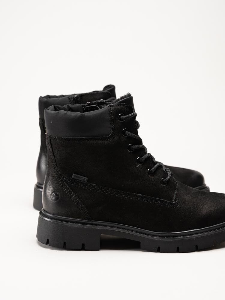 Tamaris Wide - Svarta kängor i nubuck
