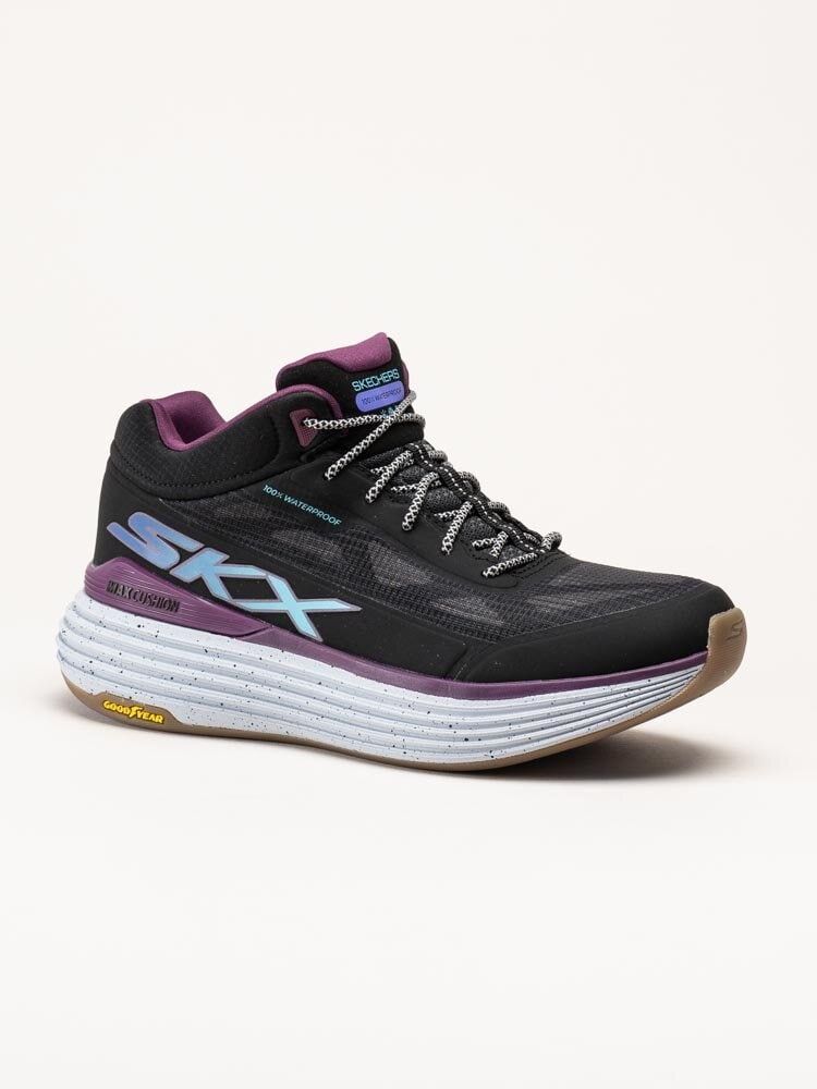 Skechers - Max Cushioning Suspension - Svart lila vattentäta kängor