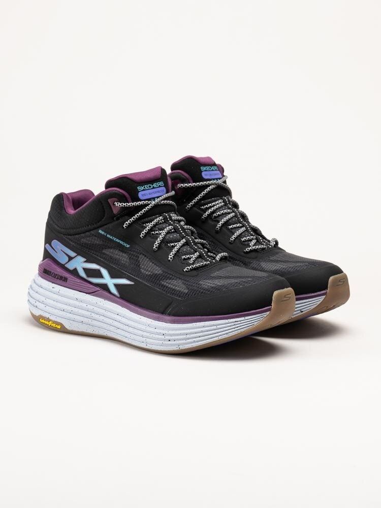 Skechers - Max Cushioning Suspension - Svart lila vattentäta kängor