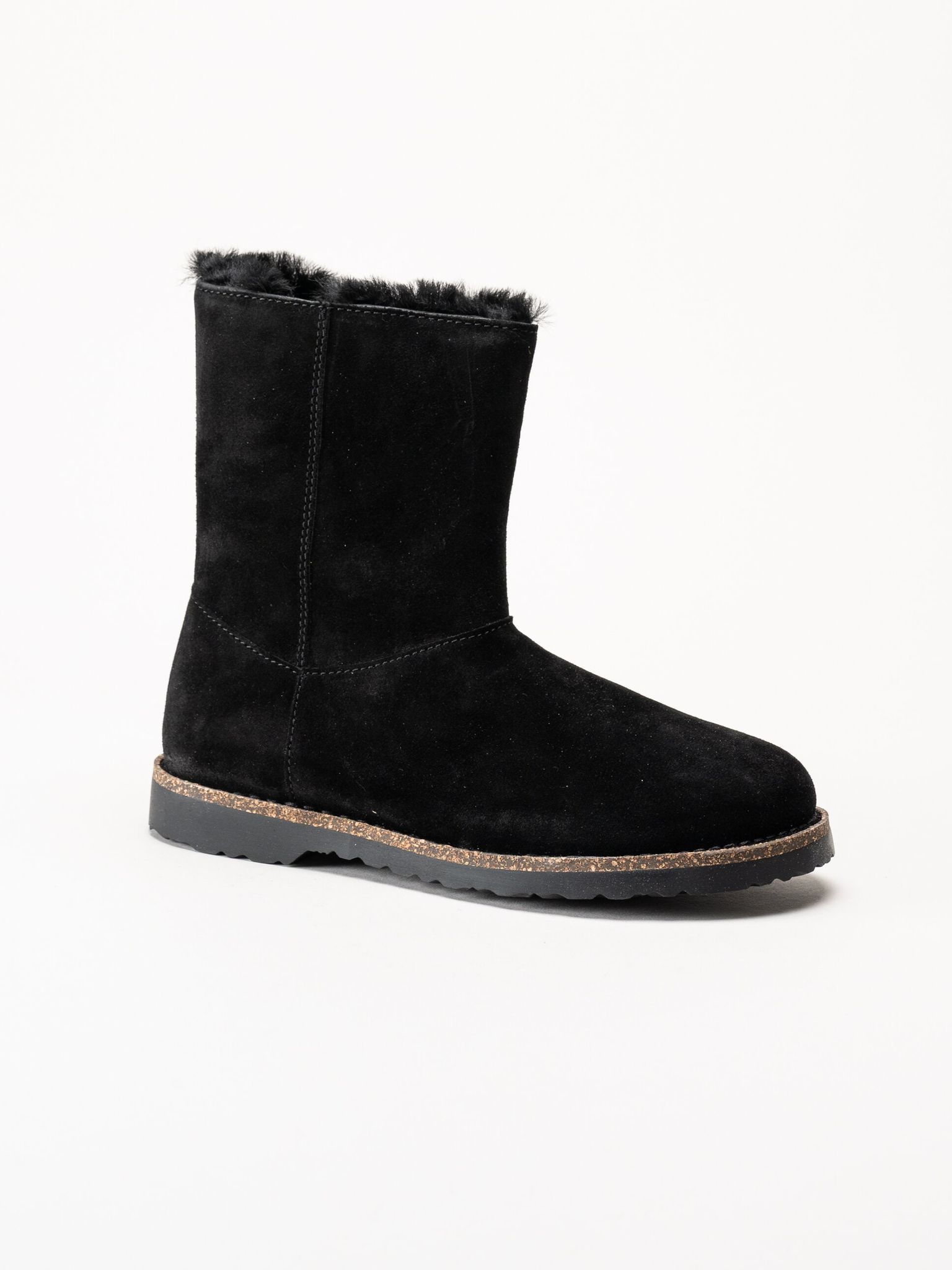 Birkenstock - Uppsala Zip Shearling suede - Svarta boots i mocka