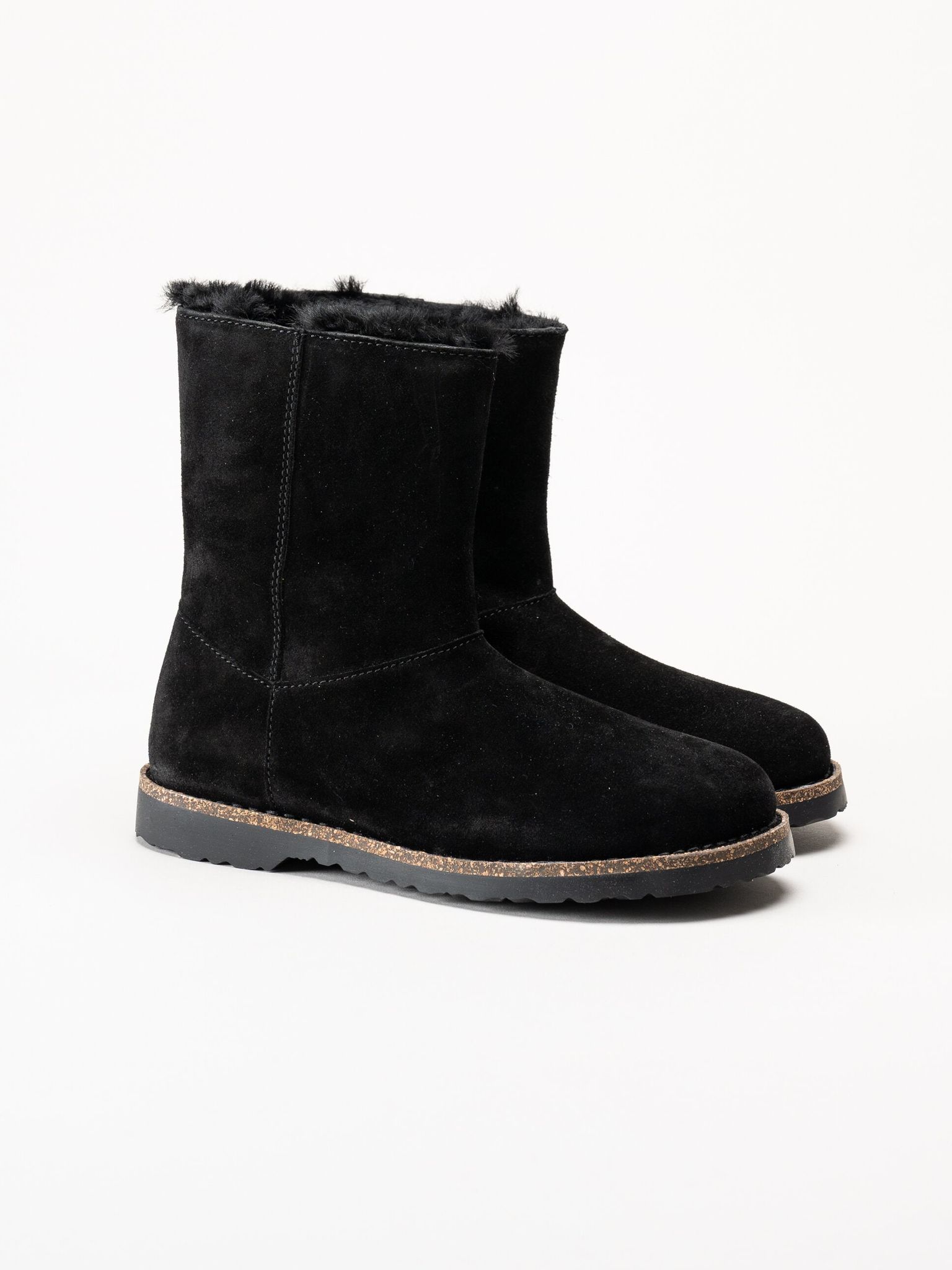 Birkenstock - Uppsala Zip Shearling suede - Svarta boots i mocka
