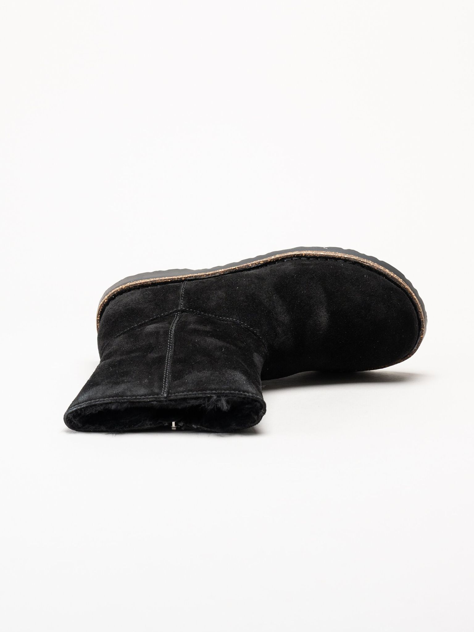 Birkenstock - Uppsala Zip Shearling suede - Svarta boots i mocka