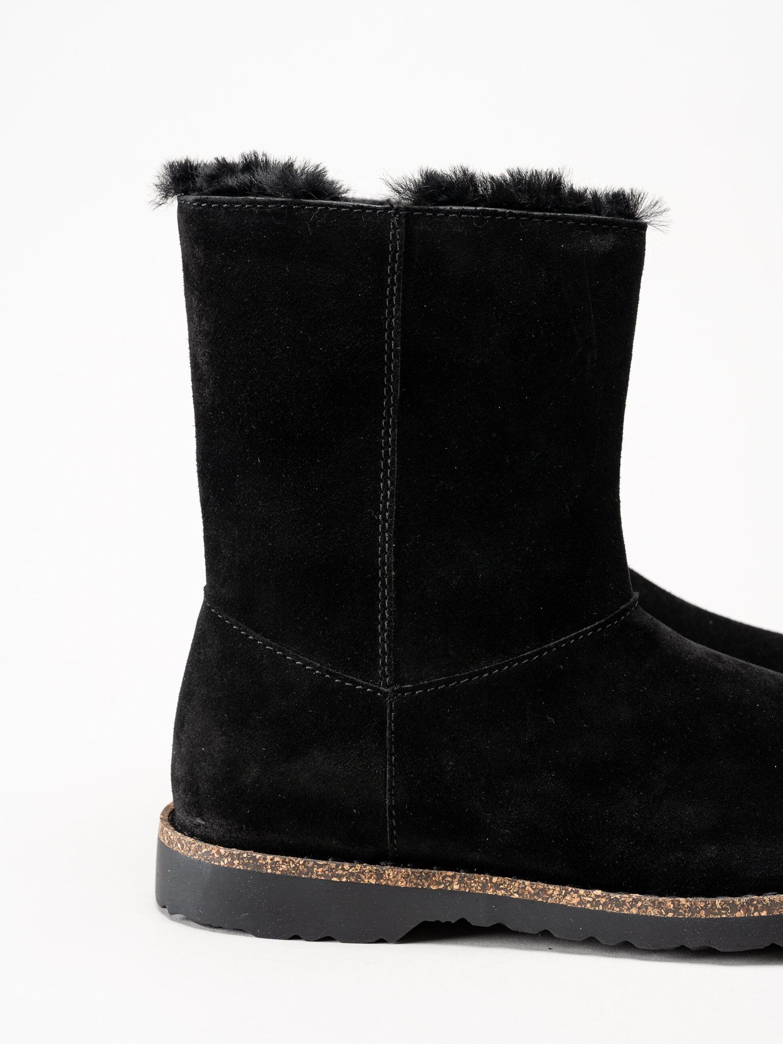Birkenstock - Uppsala Zip Shearling suede - Svarta boots i mocka