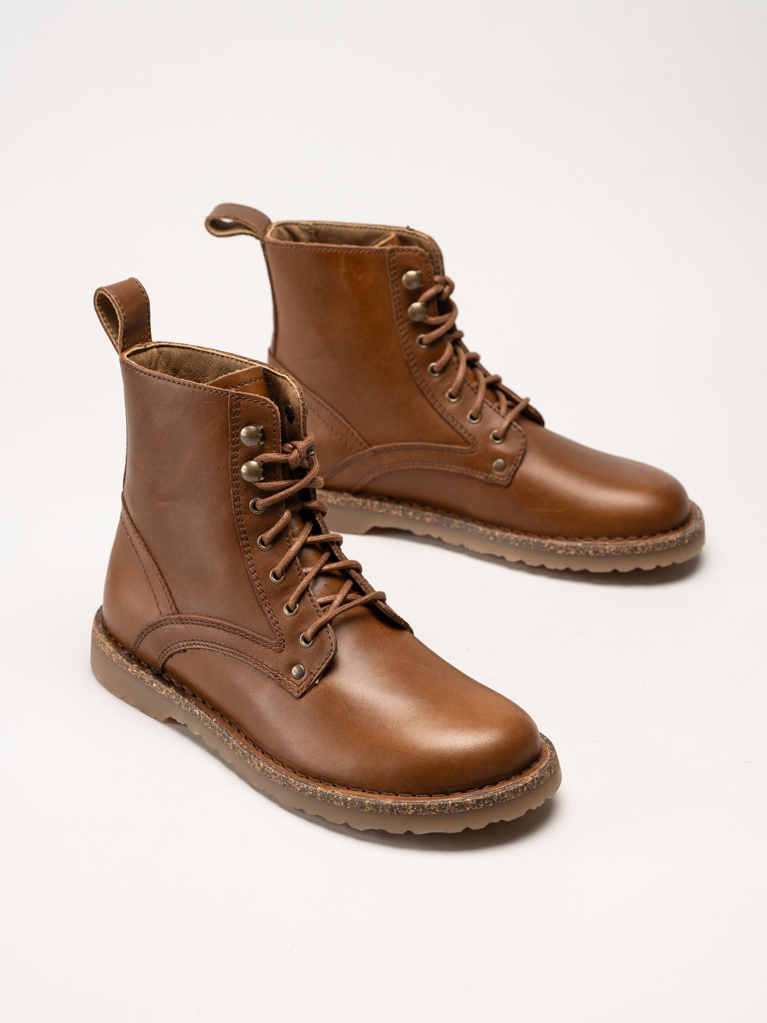 Birkenstock - Bryson Natural leather - Bruna kängor i skinn