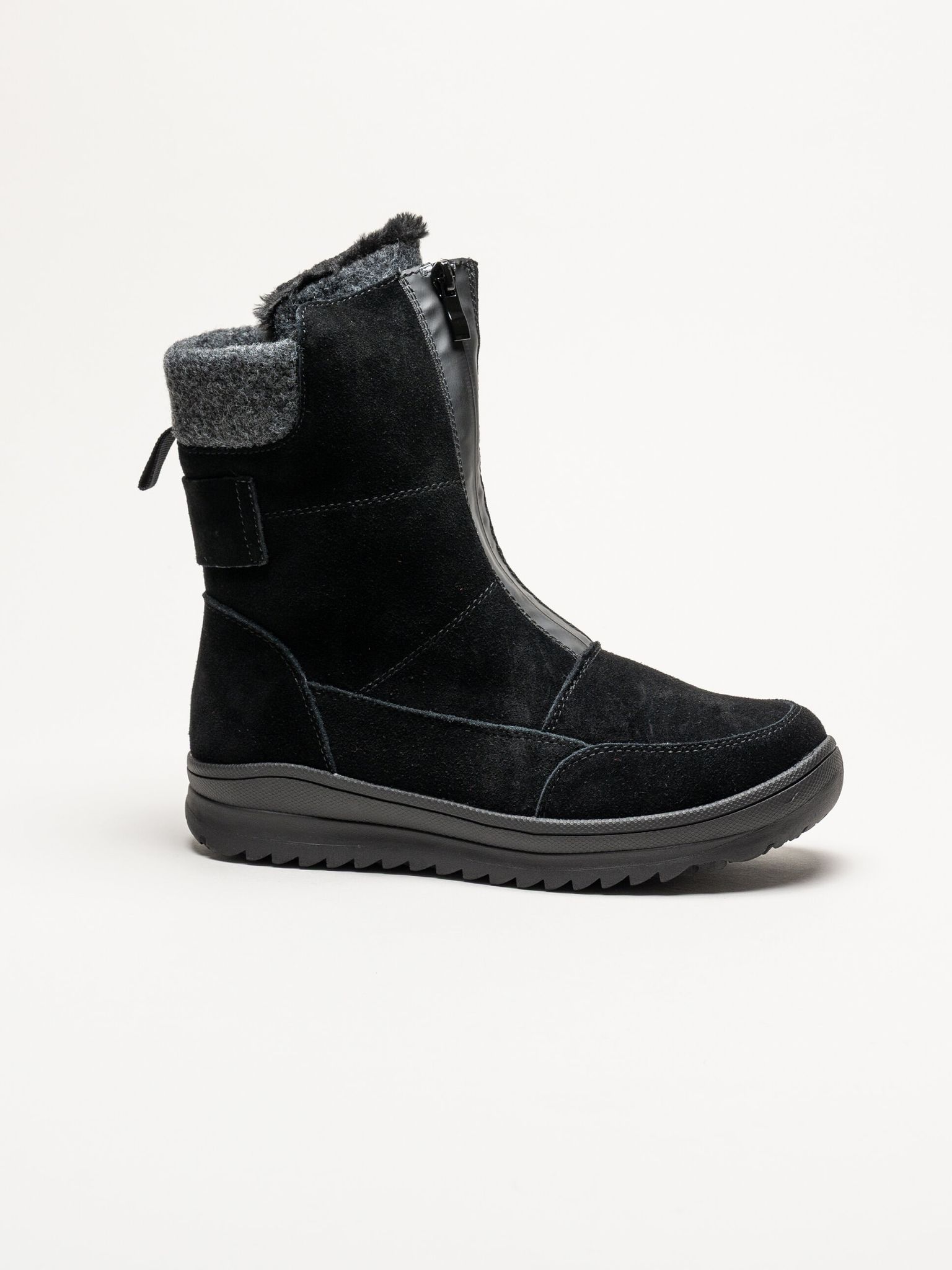 Wildflower - Chadwell - Svarta fodrade kängor i mocka