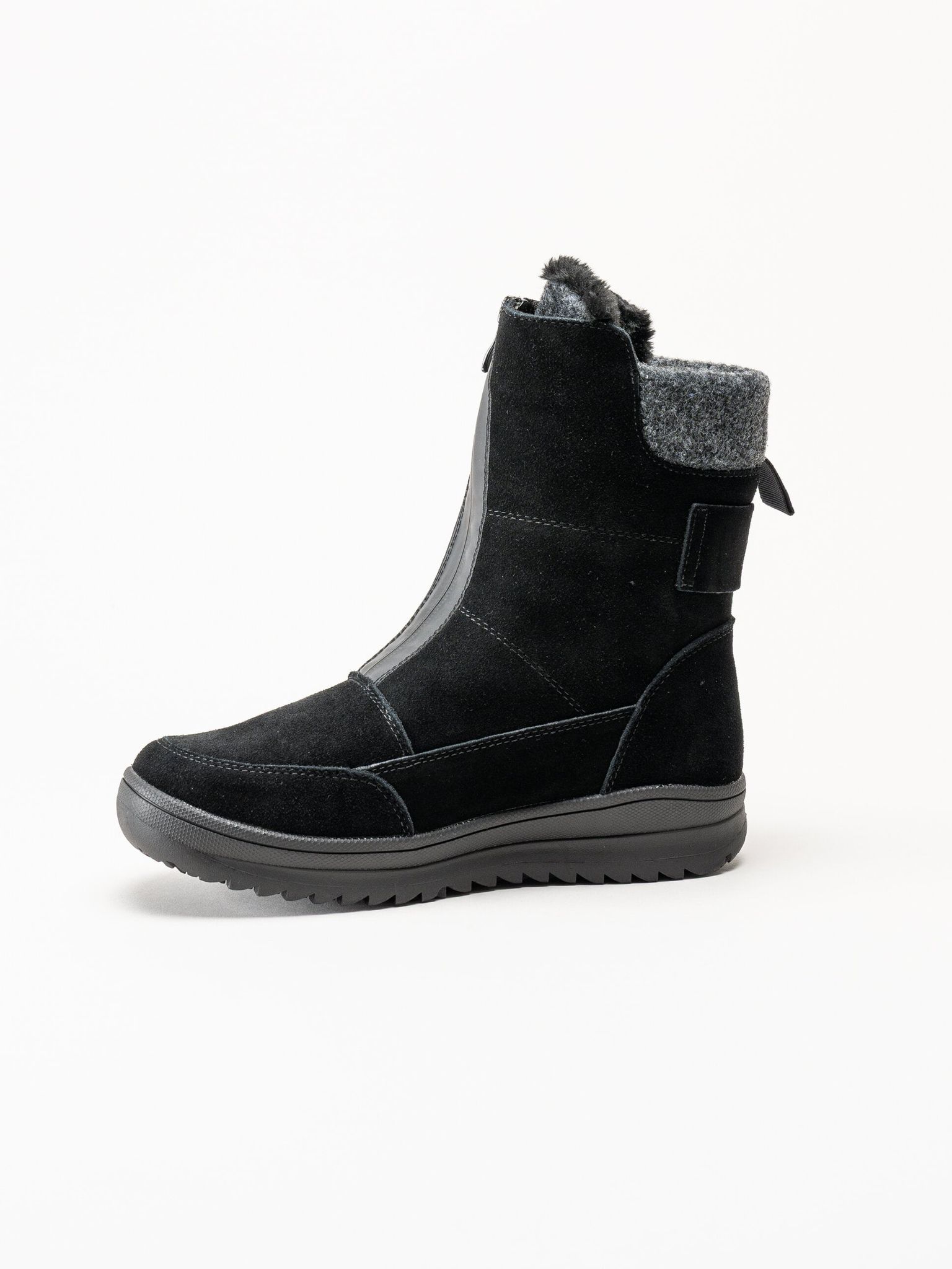 Wildflower - Chadwell - Svarta fodrade kängor i mocka