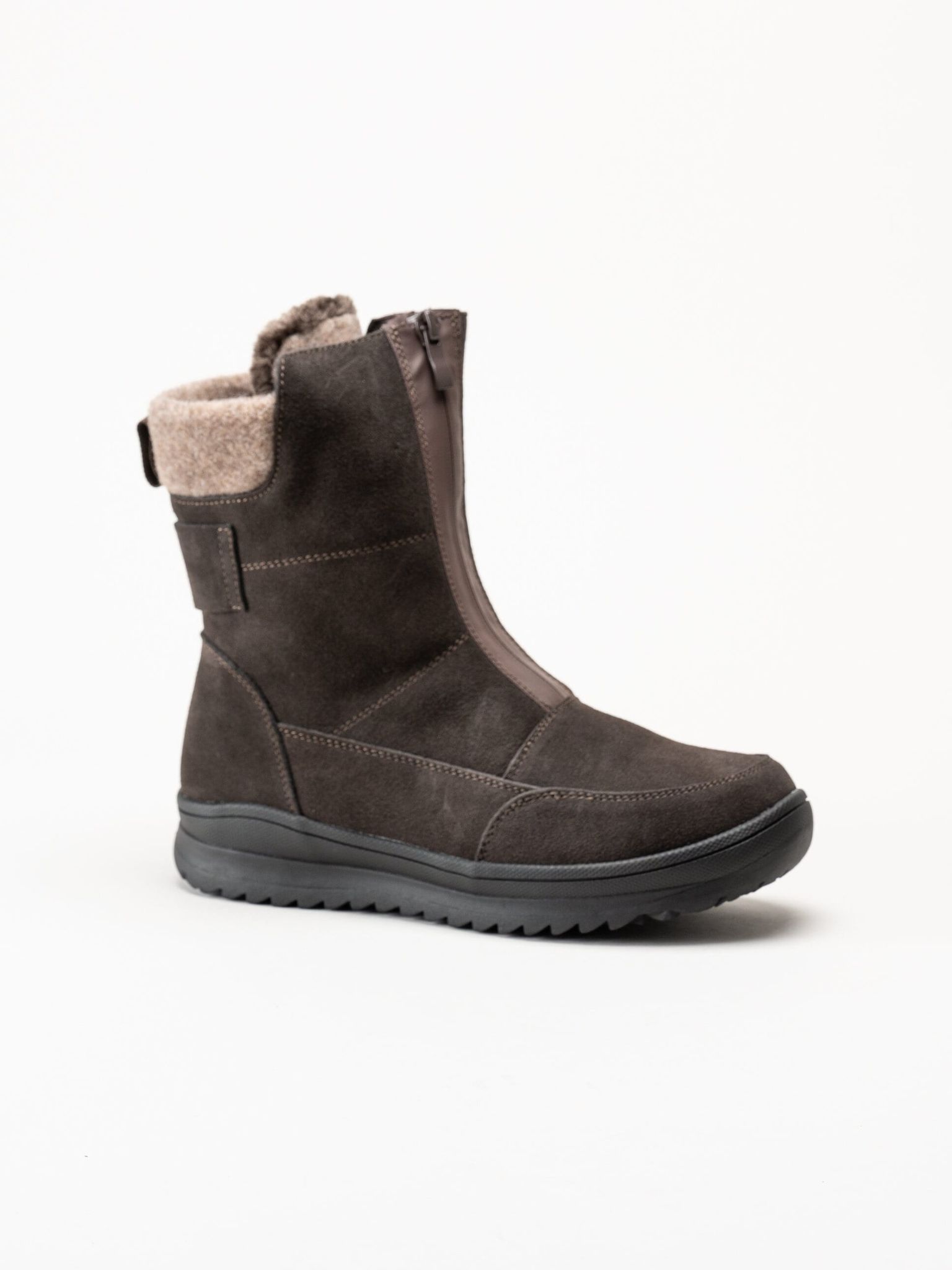 Wildflower - Chadwell - Mörkbruna fodrade kängor i mocka