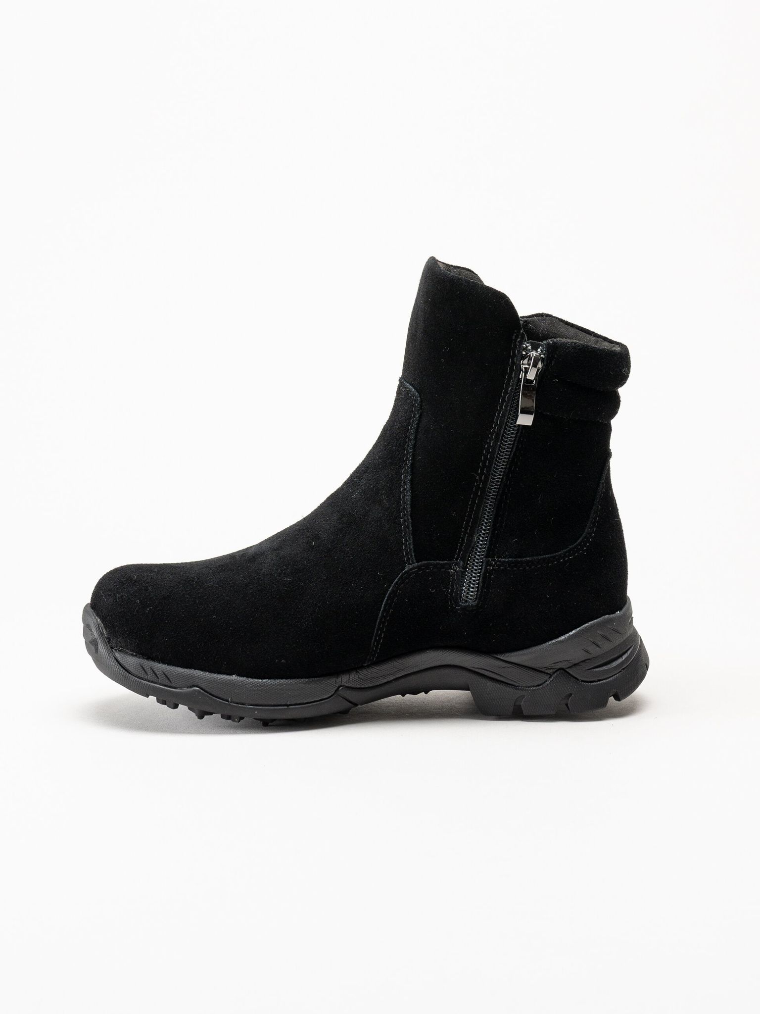 Eskimo - Kenton Studs - Svarta fodrade boots med dobbar i mocka