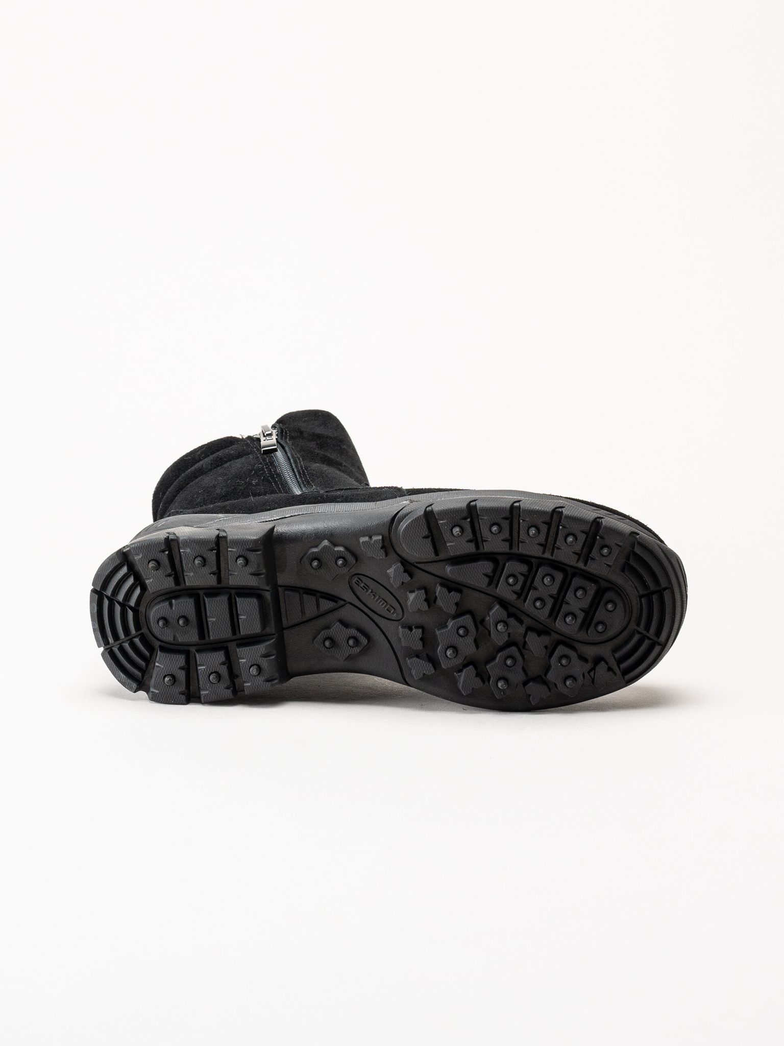 Eskimo - Kenton Studs - Svarta fodrade boots med dobbar i mocka