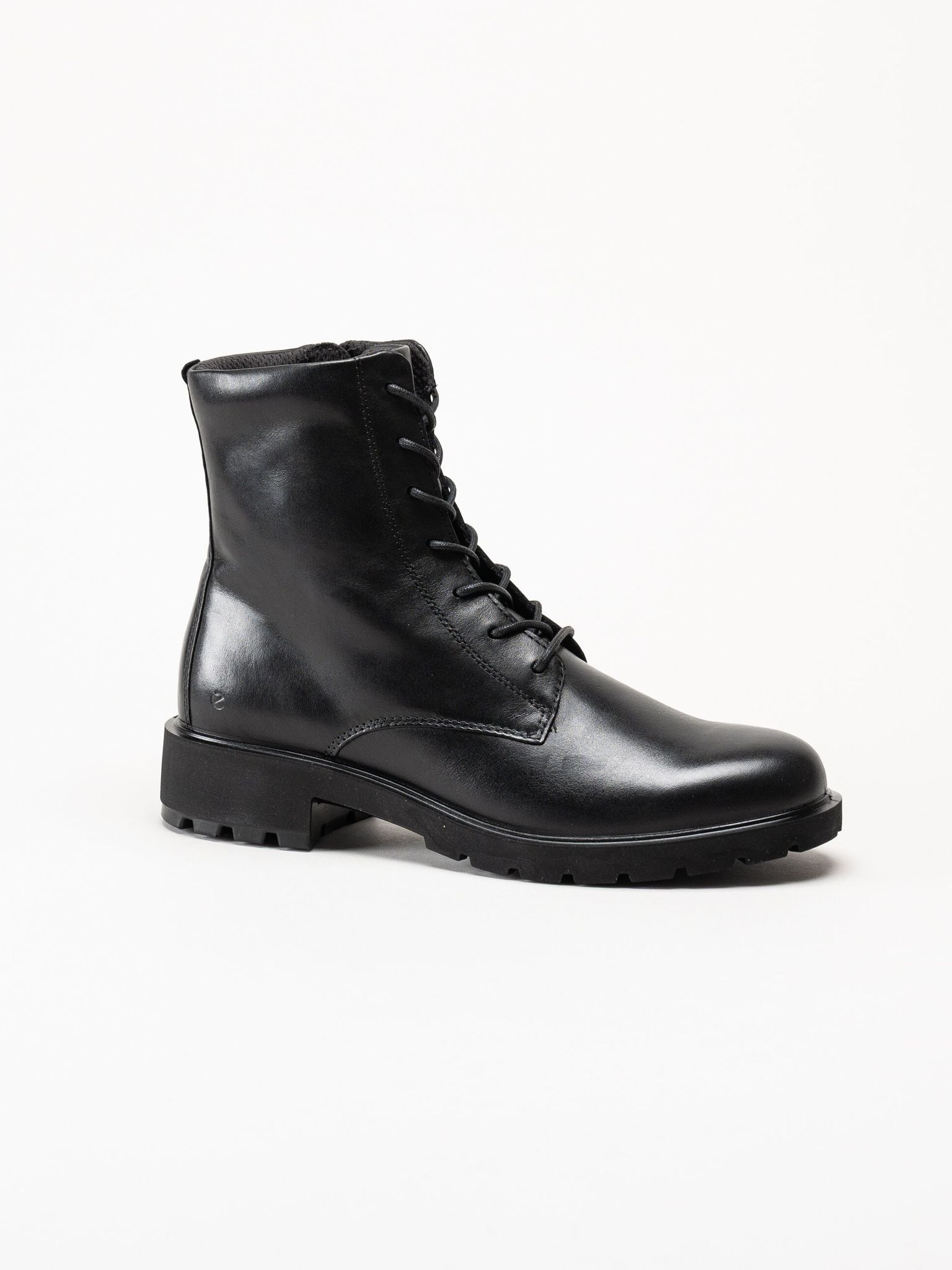 Ecco - Metro Vienna Lace Boot - Svarta kängor i skinn
