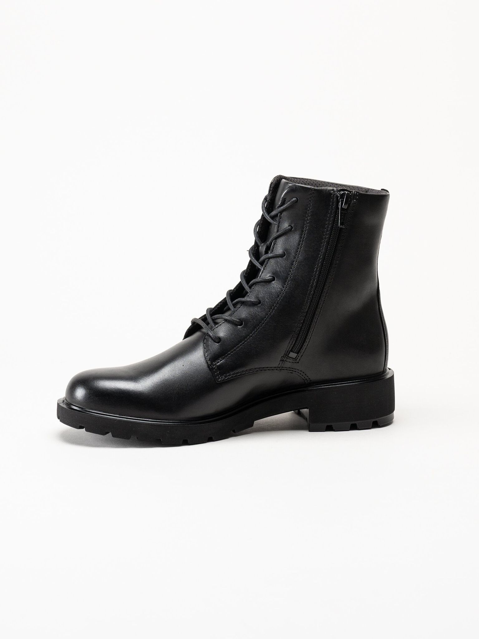 Ecco - Metro Vienna Lace Boot - Svarta kängor i skinn