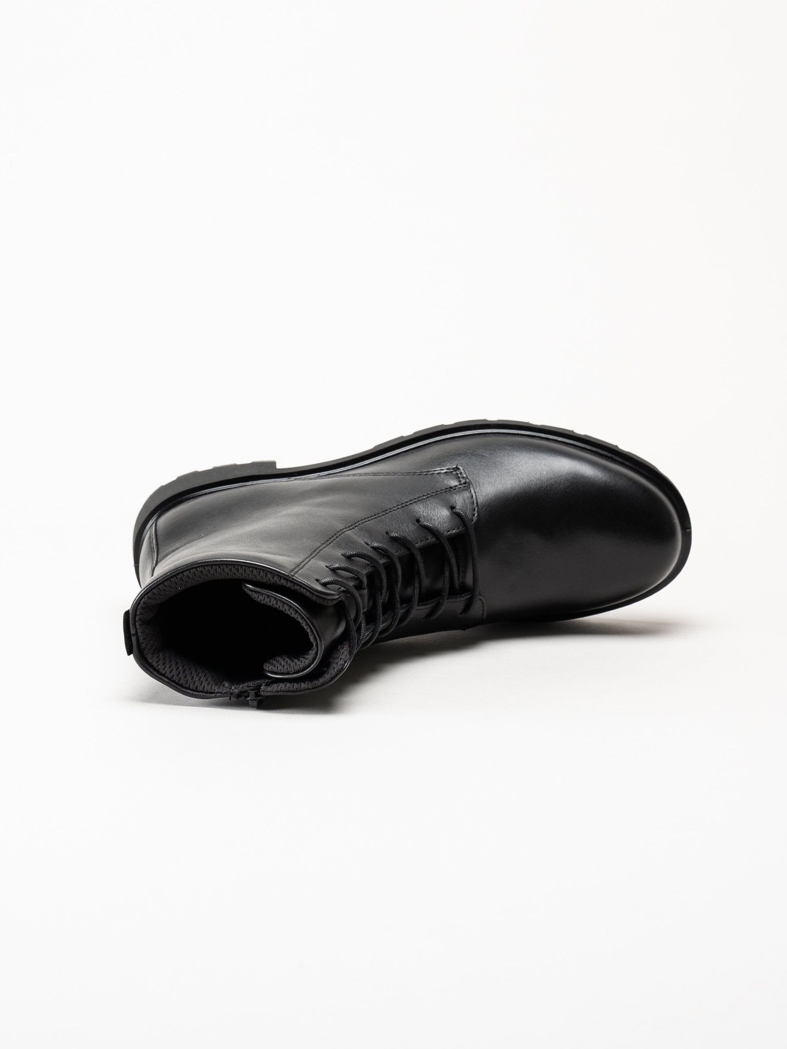 Ecco - Metro Vienna Lace Boot - Svarta kängor i skinn