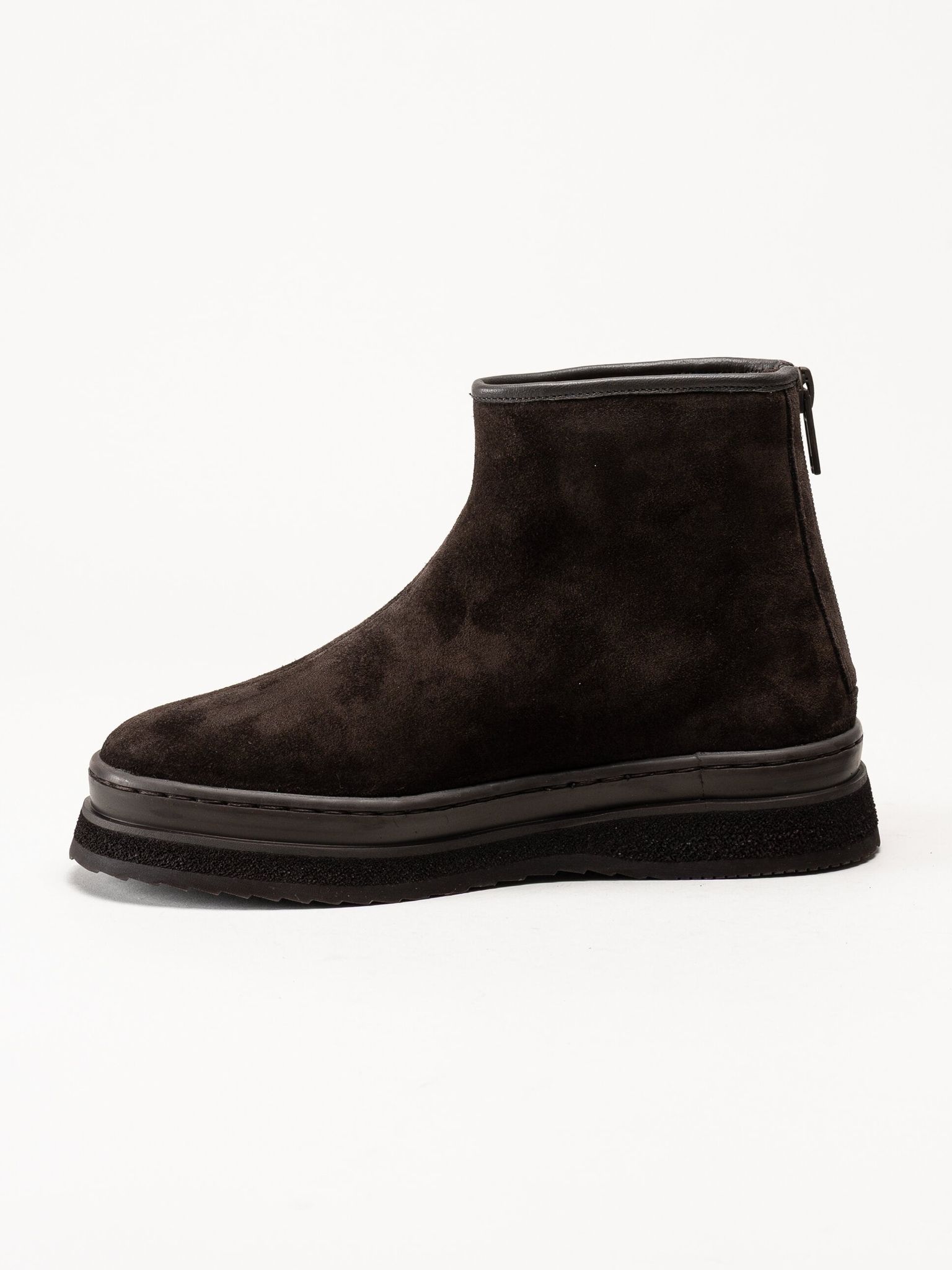 Gant Footwear - Sistown Mid Boot - Mörkbruna varmfodrade boots i mocka
