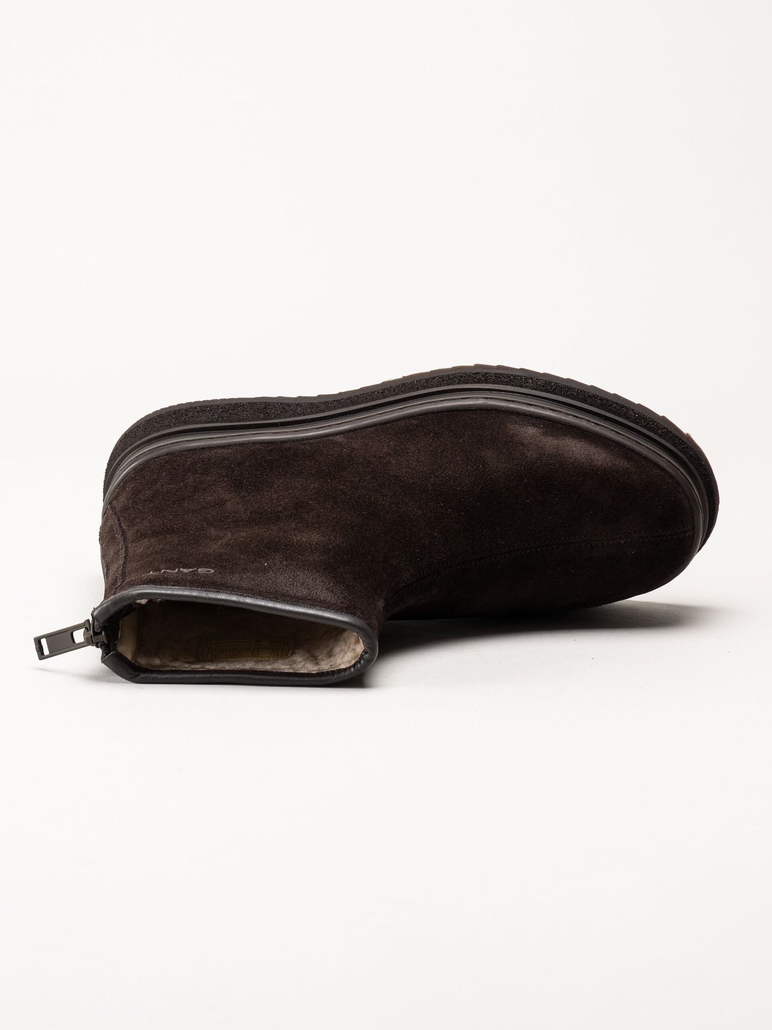 Gant Footwear - Sistown Mid Boot - Mörkbruna varmfodrade boots i mocka