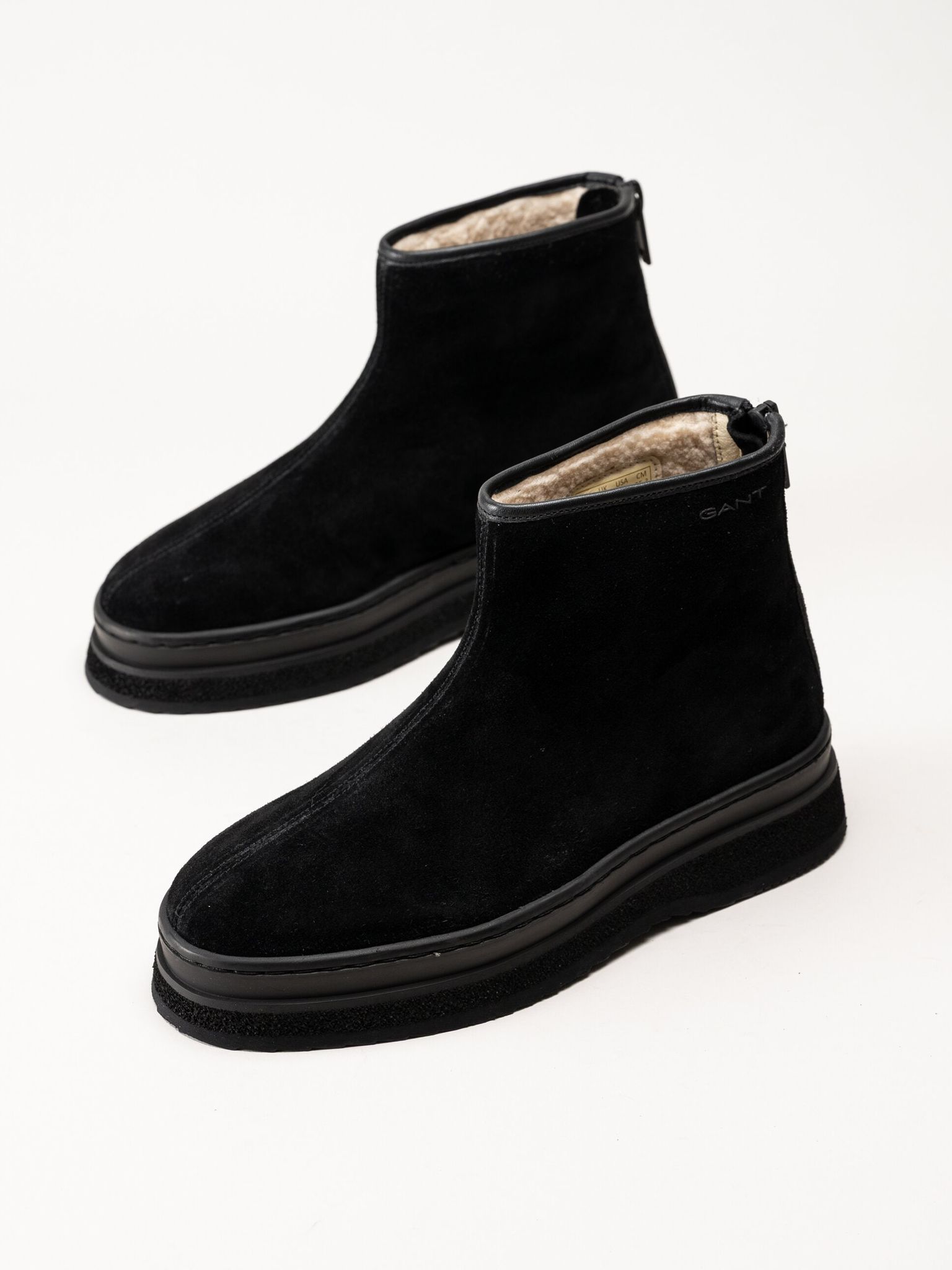 Gant Footwear - Sistown Mid Boot - Svarta varmfodrade boots i mocka