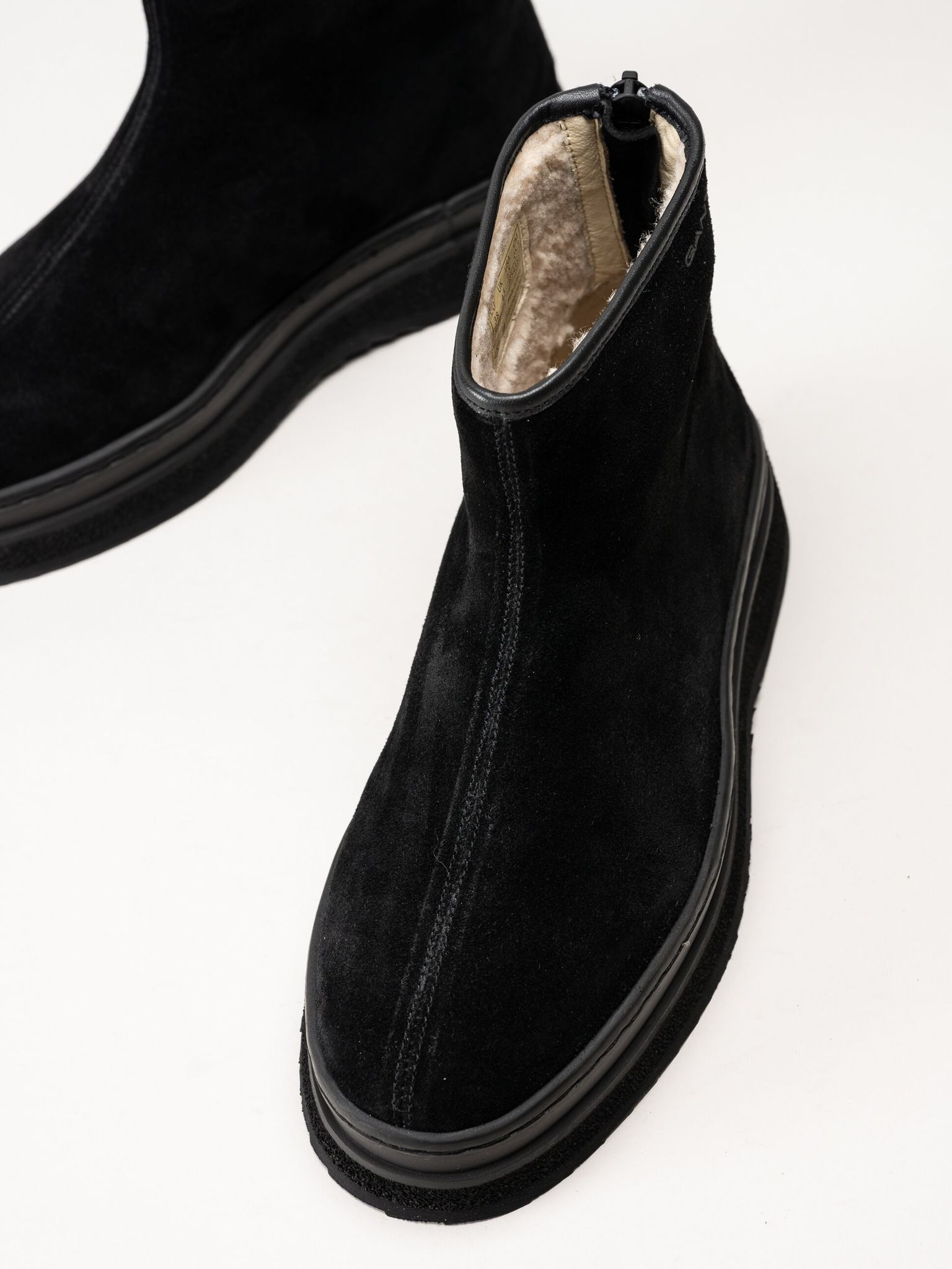 Gant Footwear - Sistown Mid Boot - Svarta varmfodrade boots i mocka