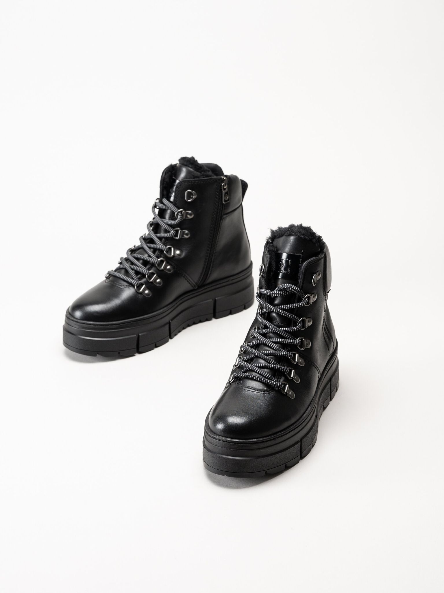 Canada Snow - Mount Fiona - Svarta fodrade broddkängor i skinn