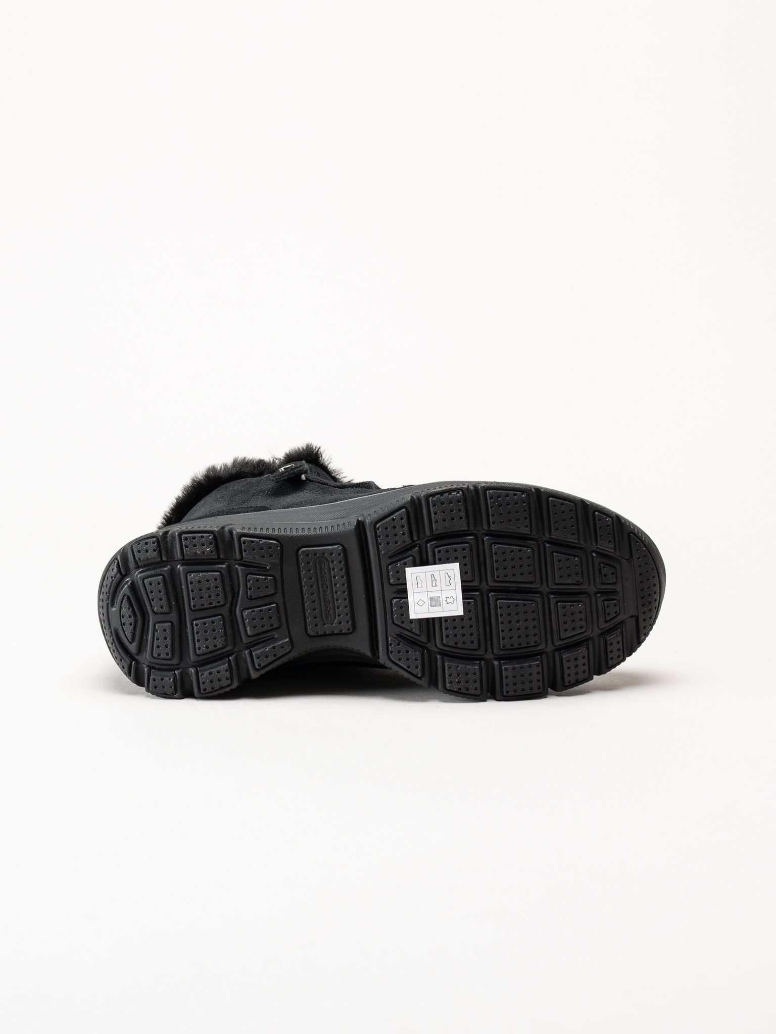 Skechers - Svarta fodrade kängor i mocka