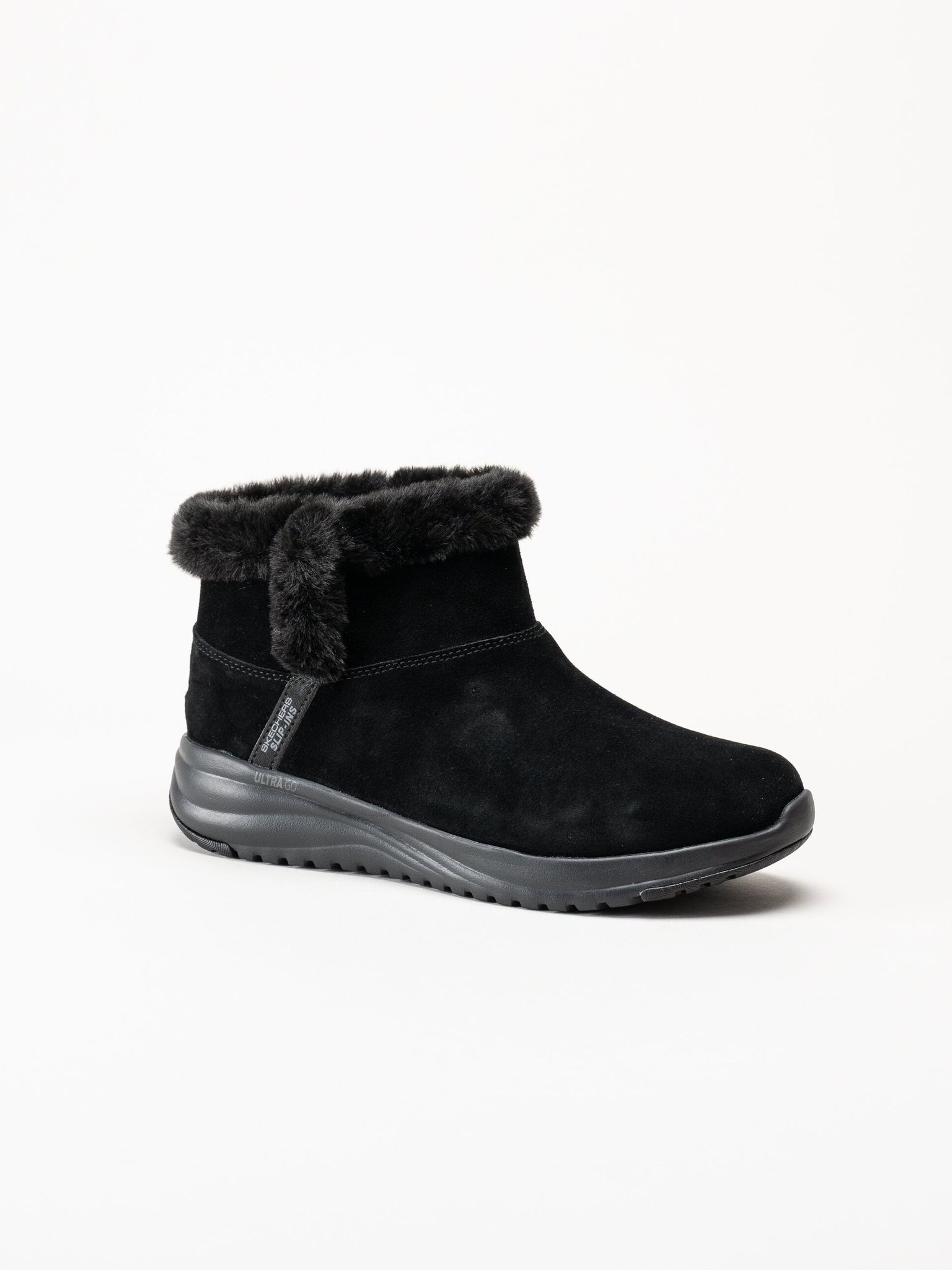 Skechers - On-The-Go Stellar - Svarta fodrade boots i mocka