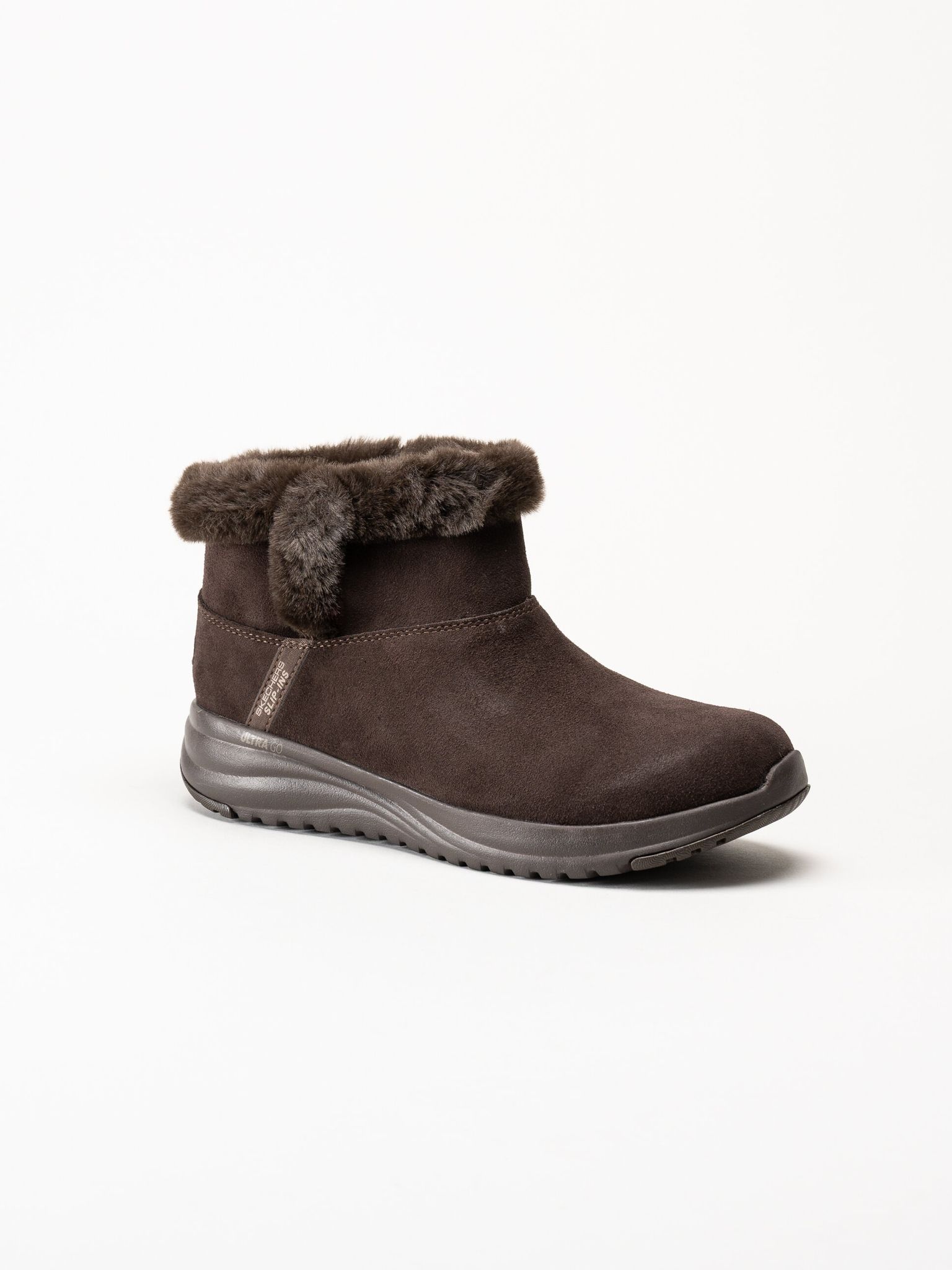 Skechers - On-The-Go Stellar - Mörkbruna boots i mocka