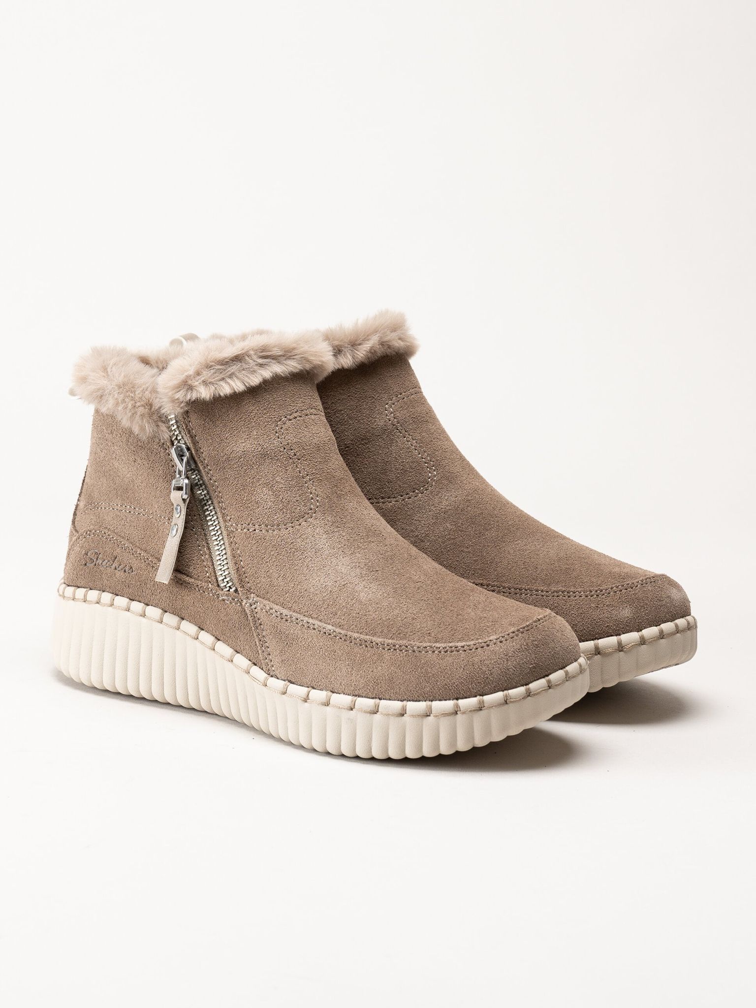 Skechers - Wilshire Blvd - Fresh Zip - Beige fodrade boots