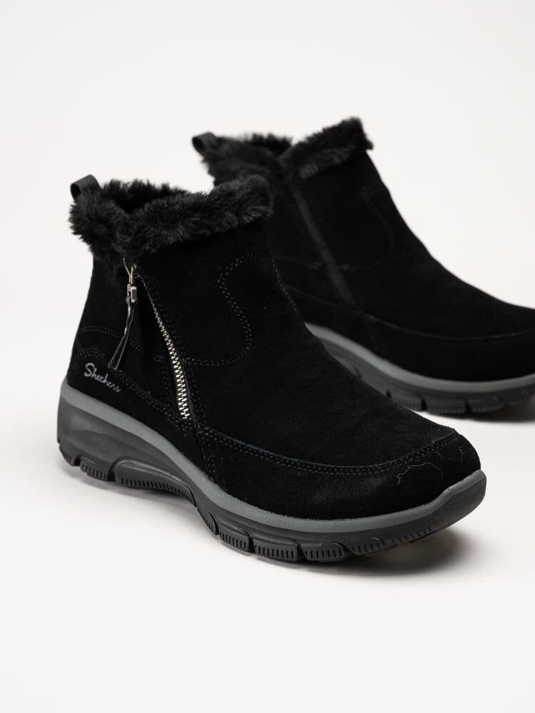 Skechers - Relaxed Fit- Easy Going - Svarta fodrade kängor i mocka
