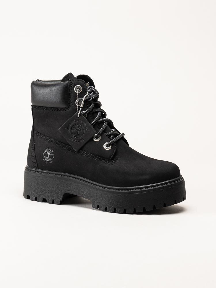 Timberland - Stone Street - Svarta platåkängor i nubuck
