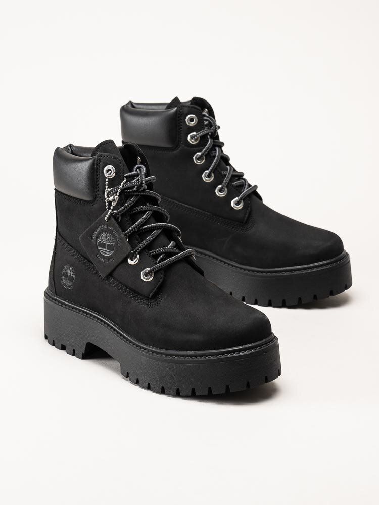 Timberland - Stone Street - Svarta platåkängor i nubuck