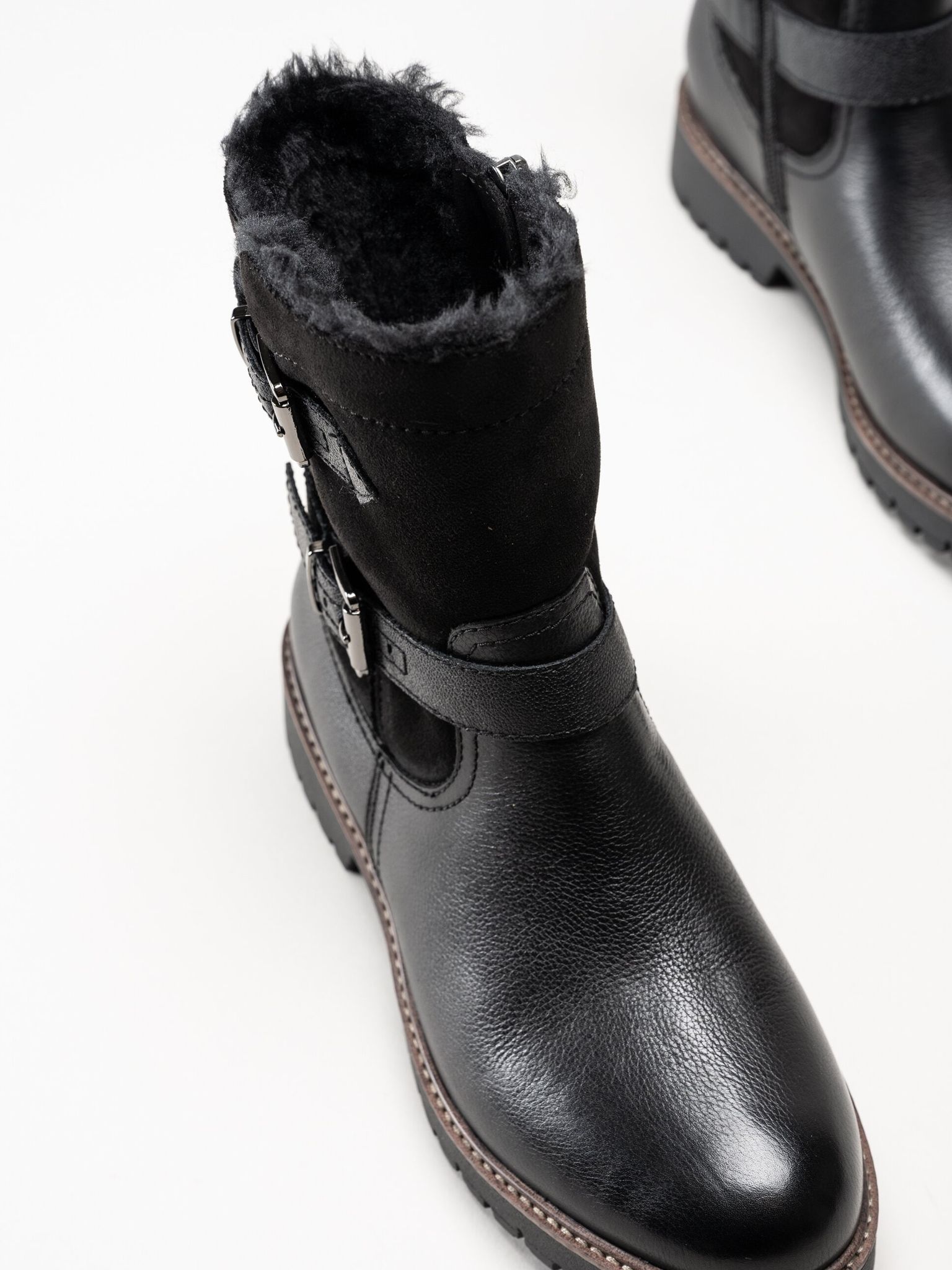 Tamaris - Svarta fodrade bikerboot