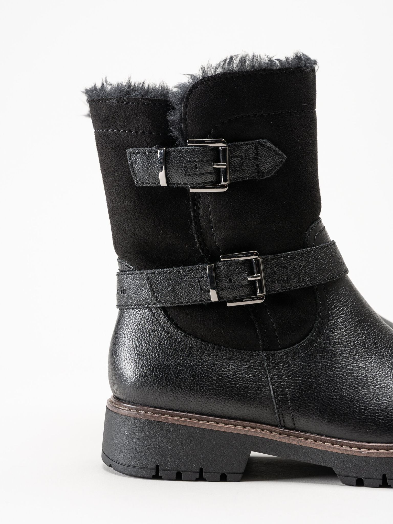 Tamaris - Svarta fodrade bikerboot