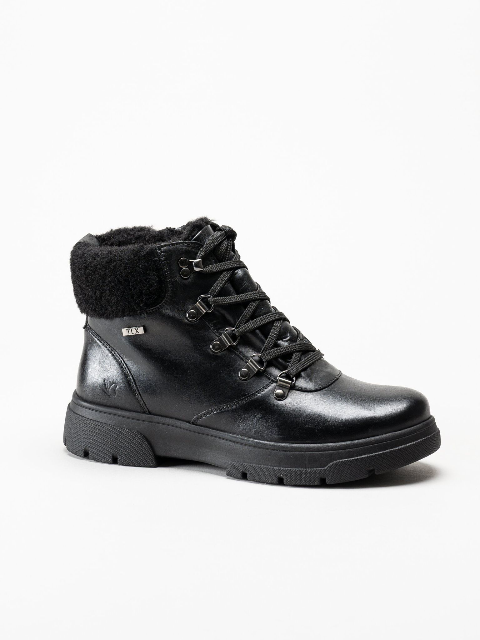 Caprice - Svarta kängor i skinn