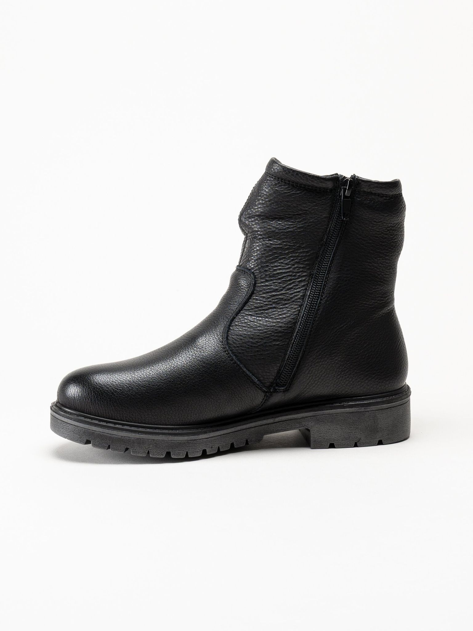 G Comfort - Svarta fodrade kängor i skinn