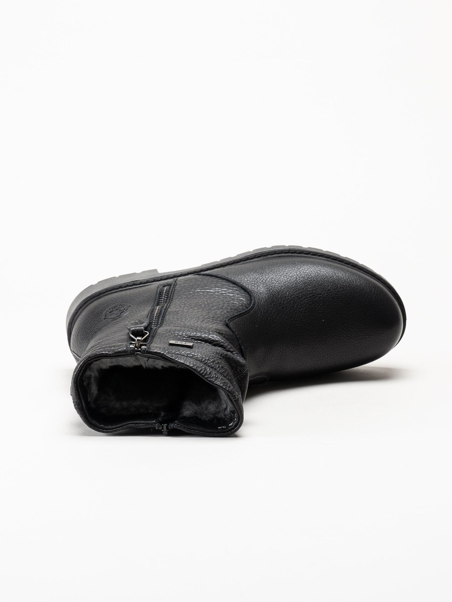 G Comfort - Svarta fodrade kängor i skinn