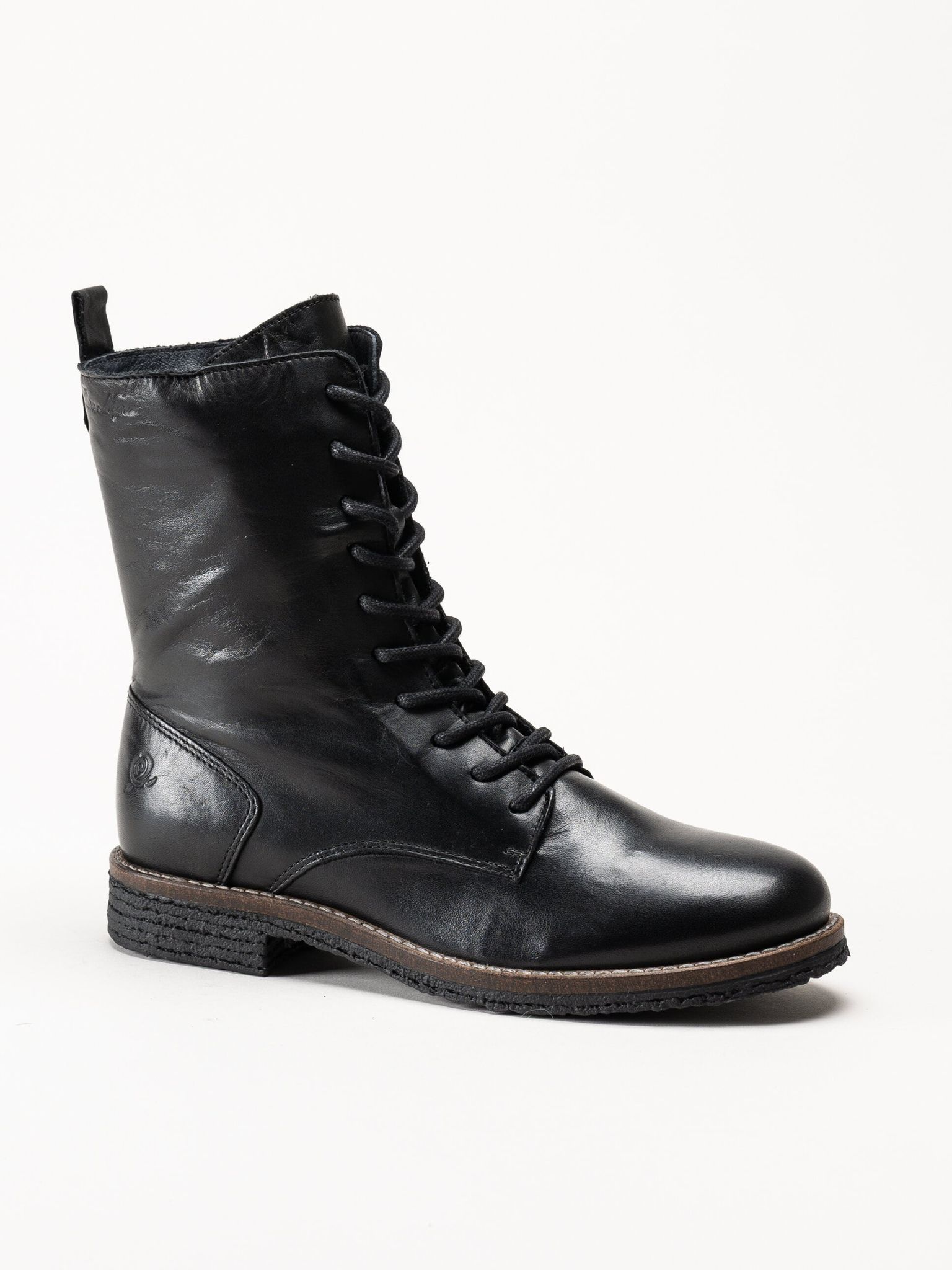 Rosa Negra - Svarta höga kängor i skinn