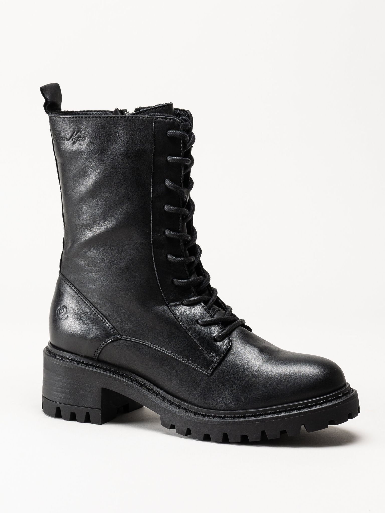 Rosa Negra - Svarta höga kängor i skinn