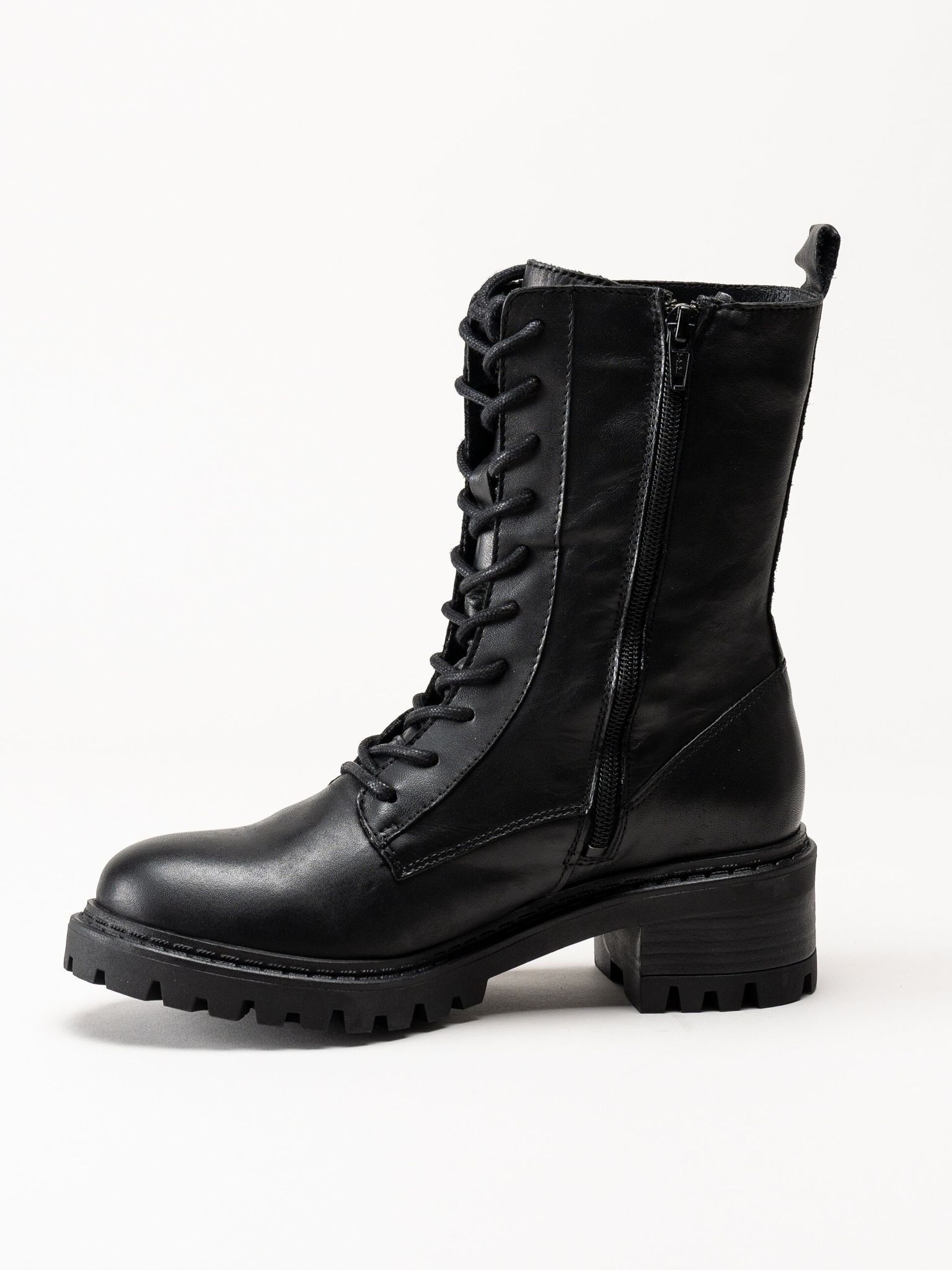 Rosa Negra - Svarta höga kängor i skinn