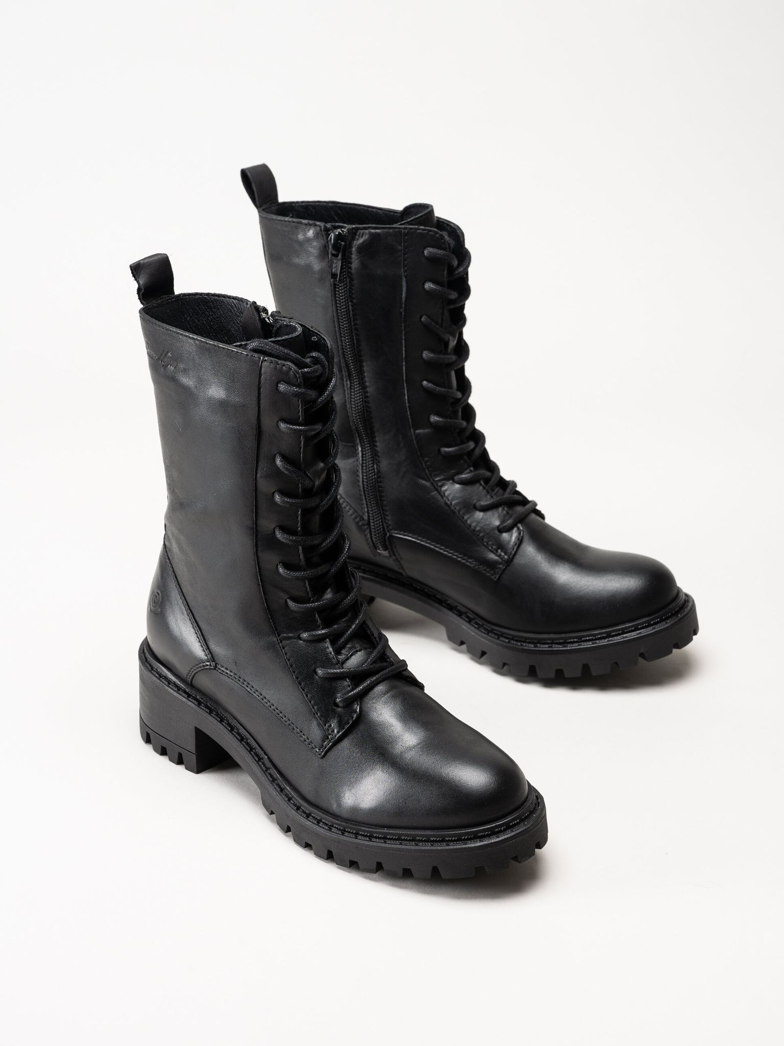 Rosa Negra - Svarta höga kängor i skinn