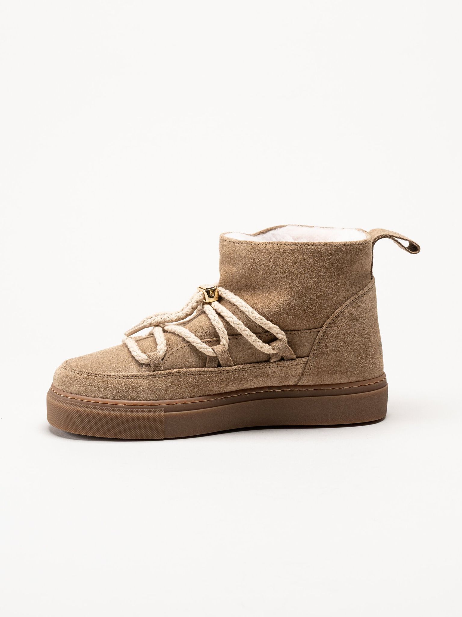Inuikii - Classic Low - Beige fodrade boots i mocka