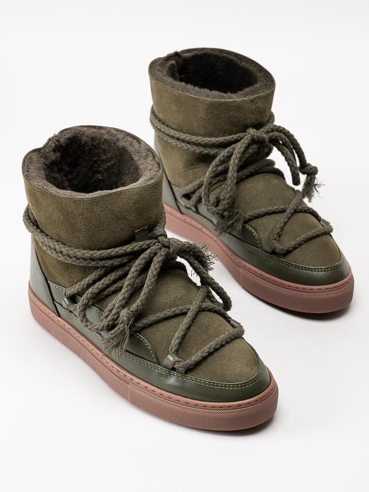 Inuikii - Classic - Gröna vinterboots med fårskinnsfoder
